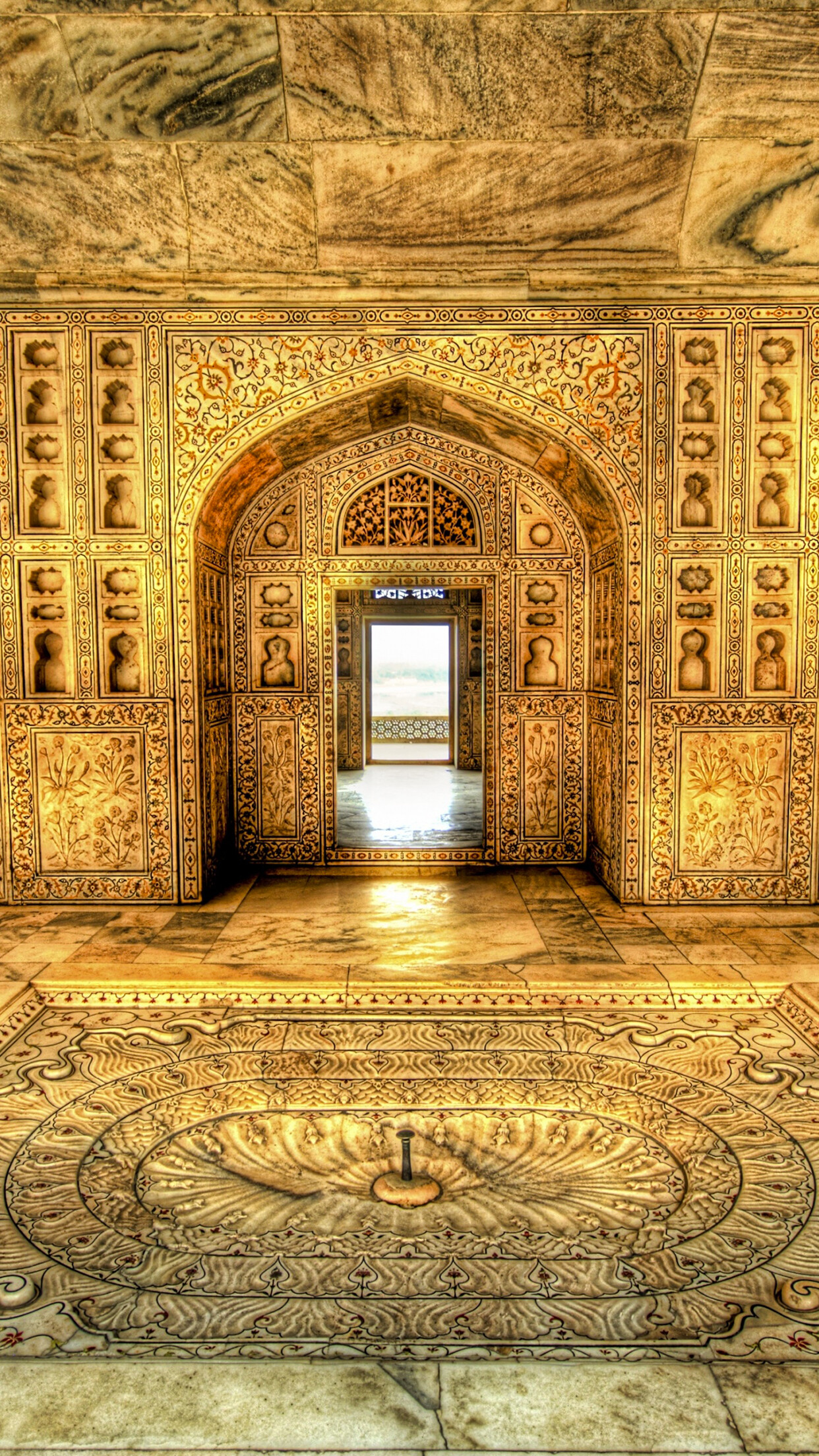 India: Indian palace, Interior design, Landmark. 1250x2210 HD Wallpaper.
