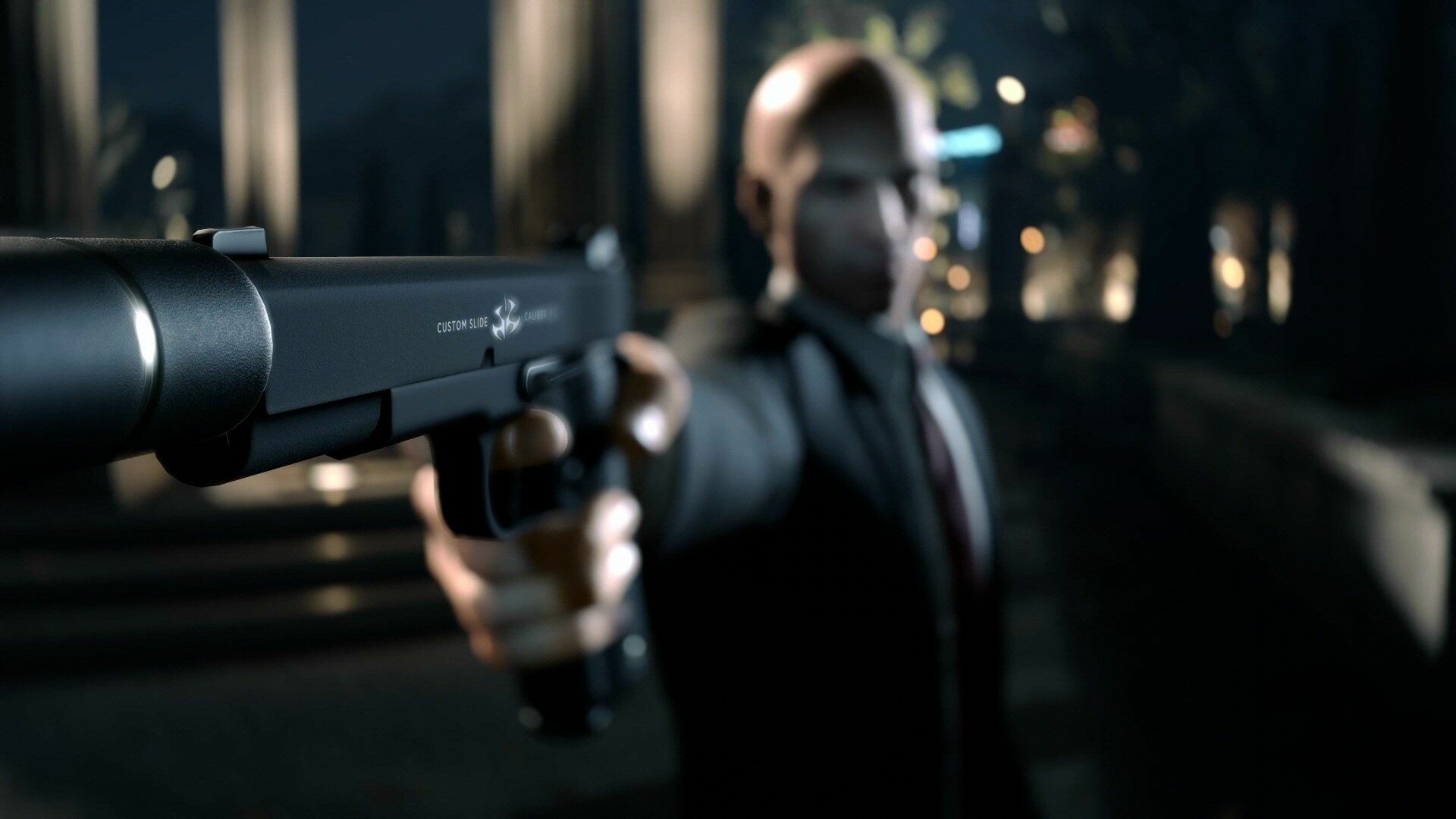 Hitman (Game): Agent 47, A fictional character, the protagonist and the player character. 1920x1080 Full HD Background.