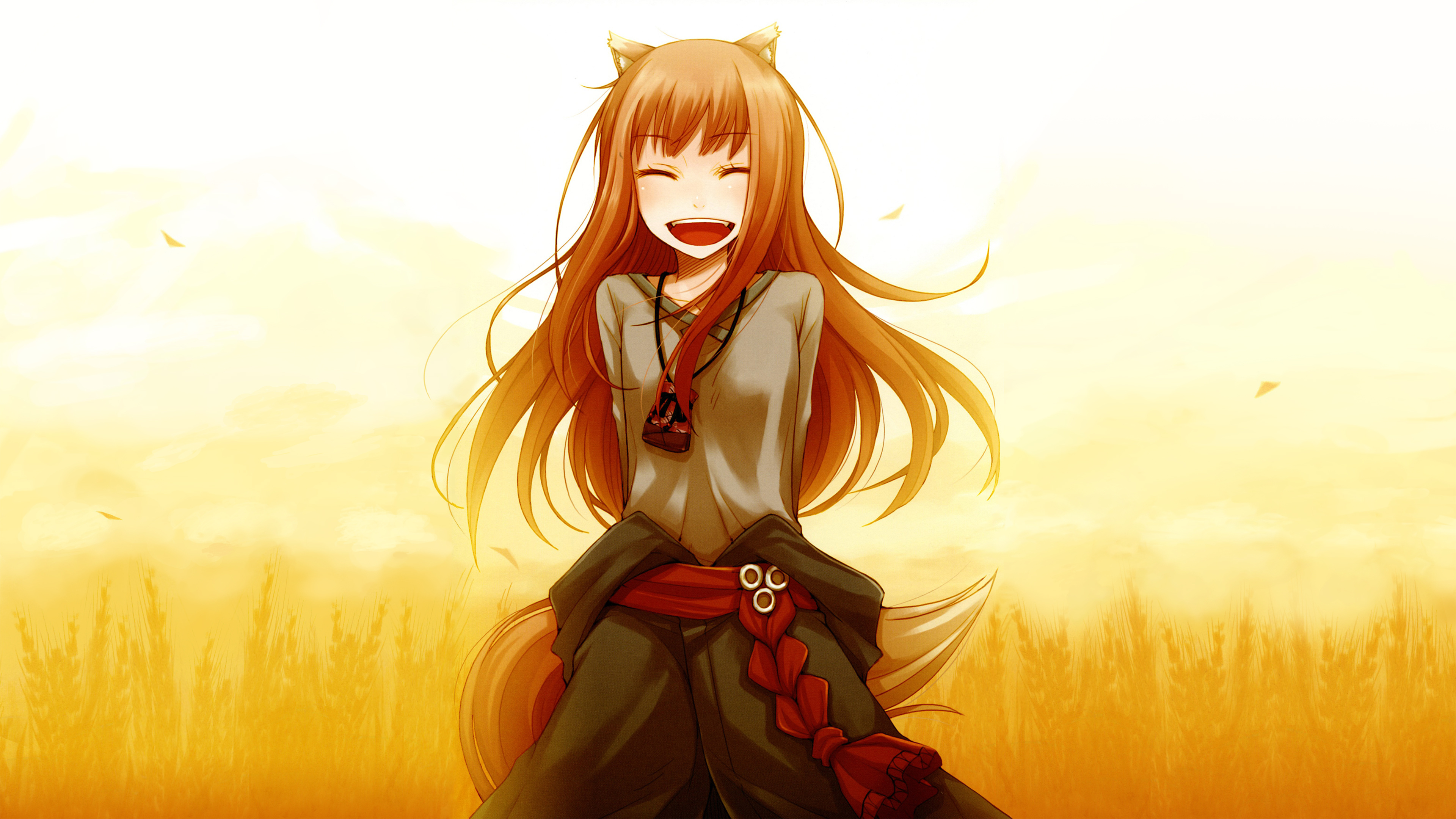Spice and Wolf (Anime): Manga, Arriving at Pasloe, Settled down. 3840x2160 4K Wallpaper.