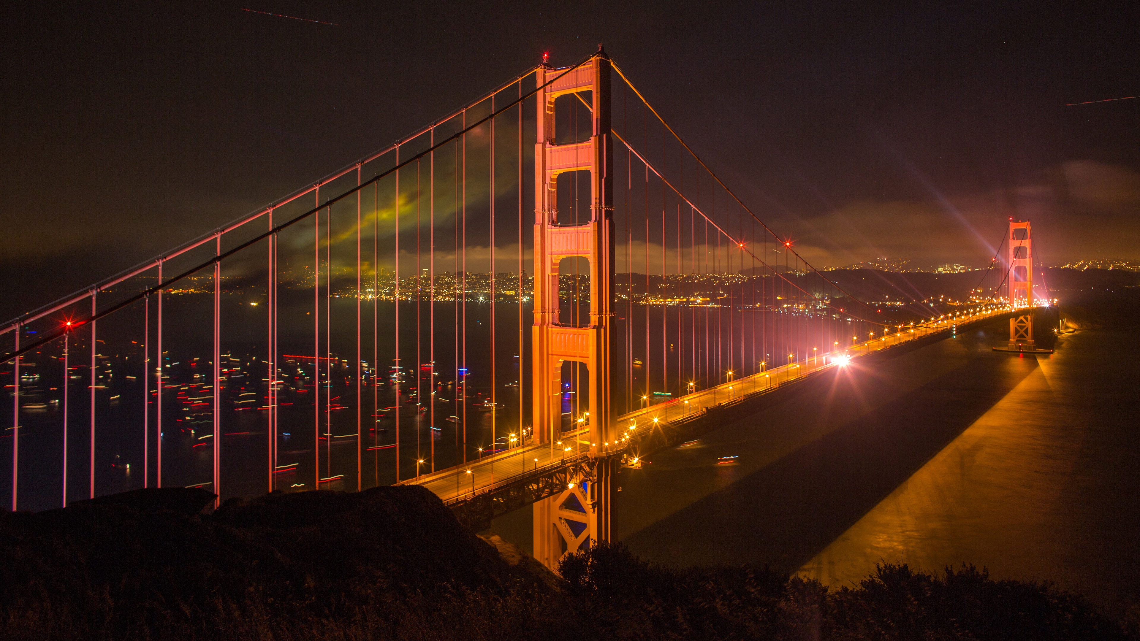 Golden Gate Bridge, Ultra HD background, Golden Gate beauty, Bridge architecture, 3840x2160 4K Desktop