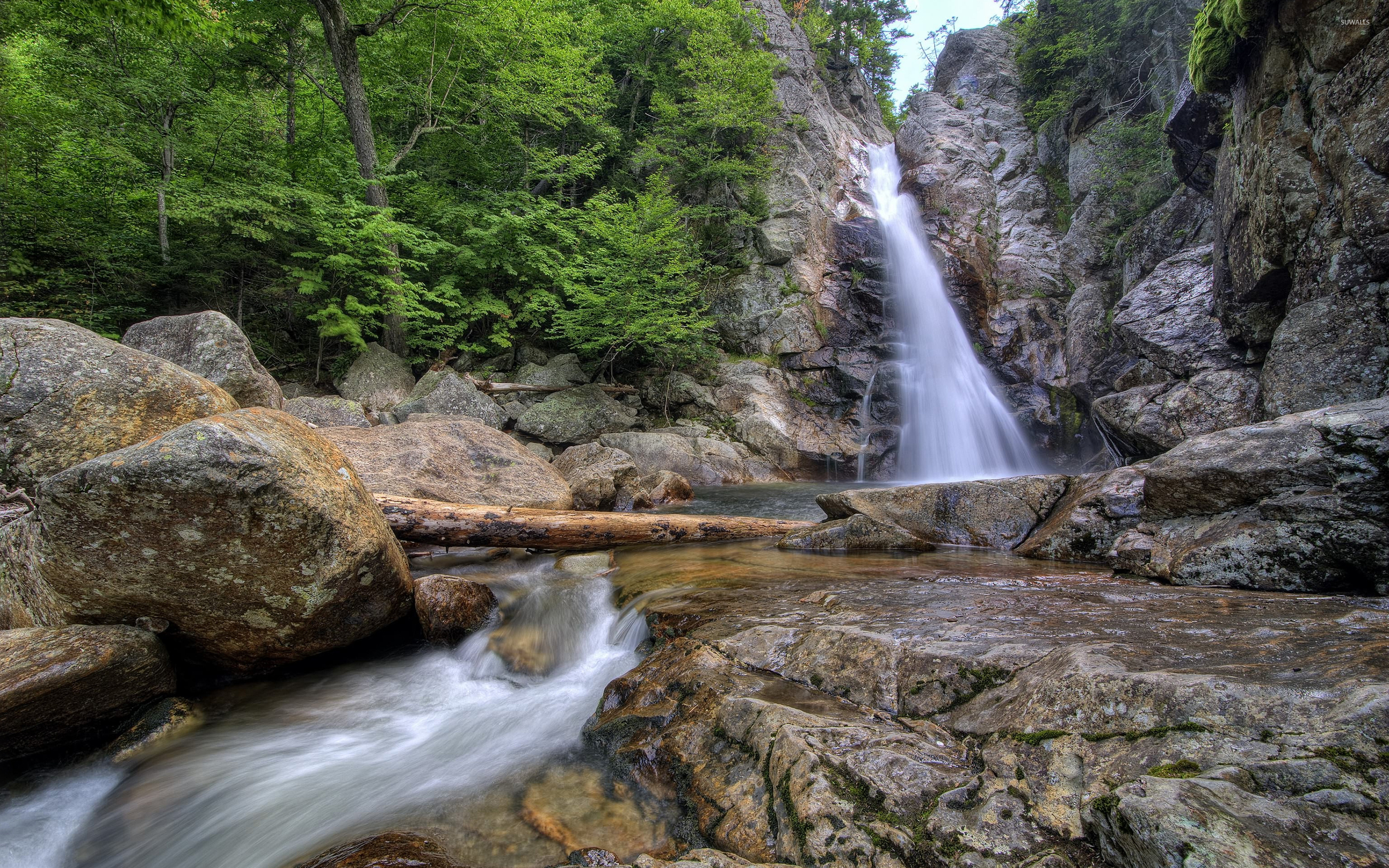 Glen Ellis Falls, New Hampshire, Nature wallpapers, Waterfall beauty, 2880x1800 HD Desktop