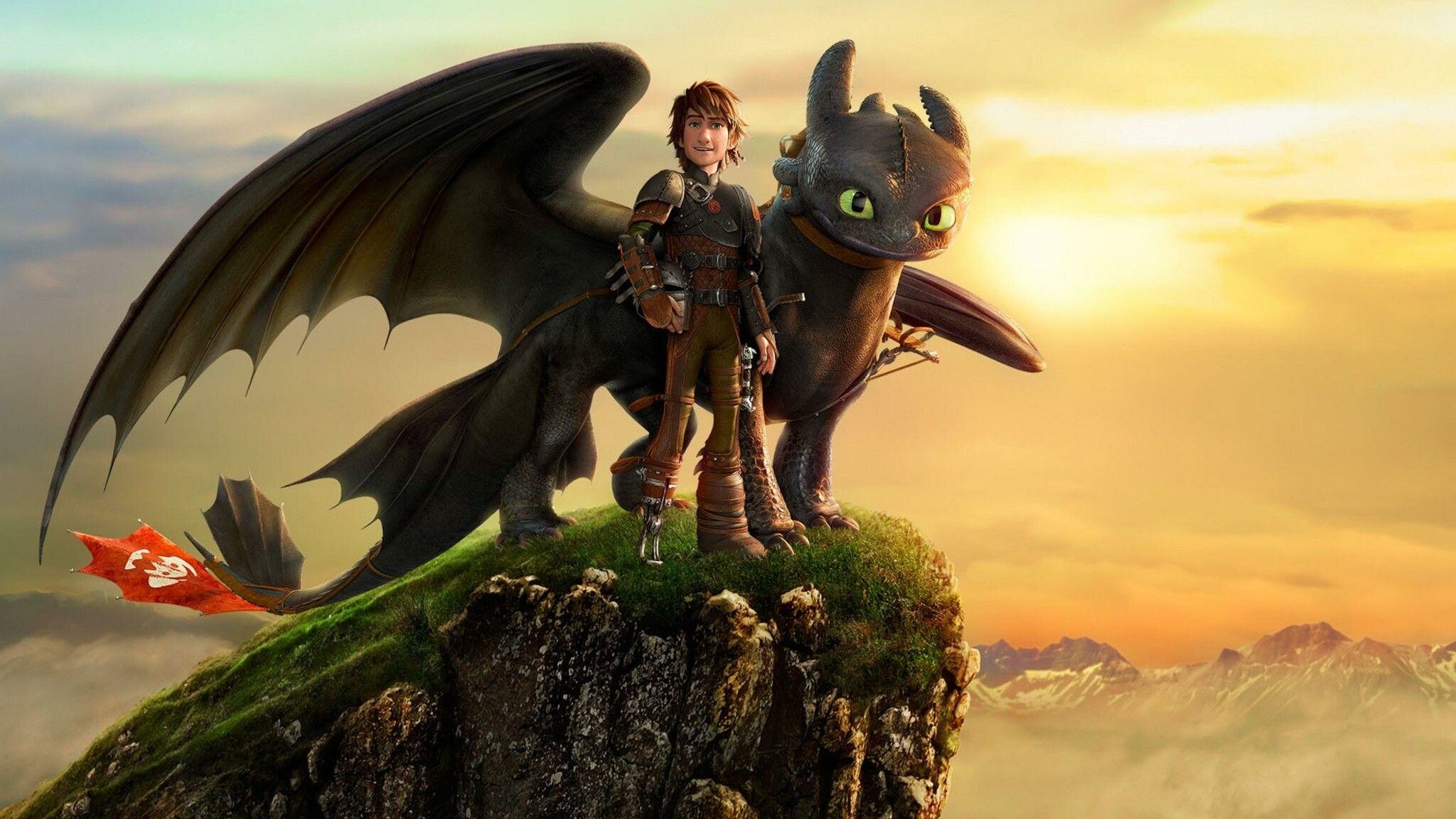 How to Train Your Dragon: An animated adventure set in which a young inventor in a Viking community befriends a dragon. 2050x1160 HD Wallpaper.
