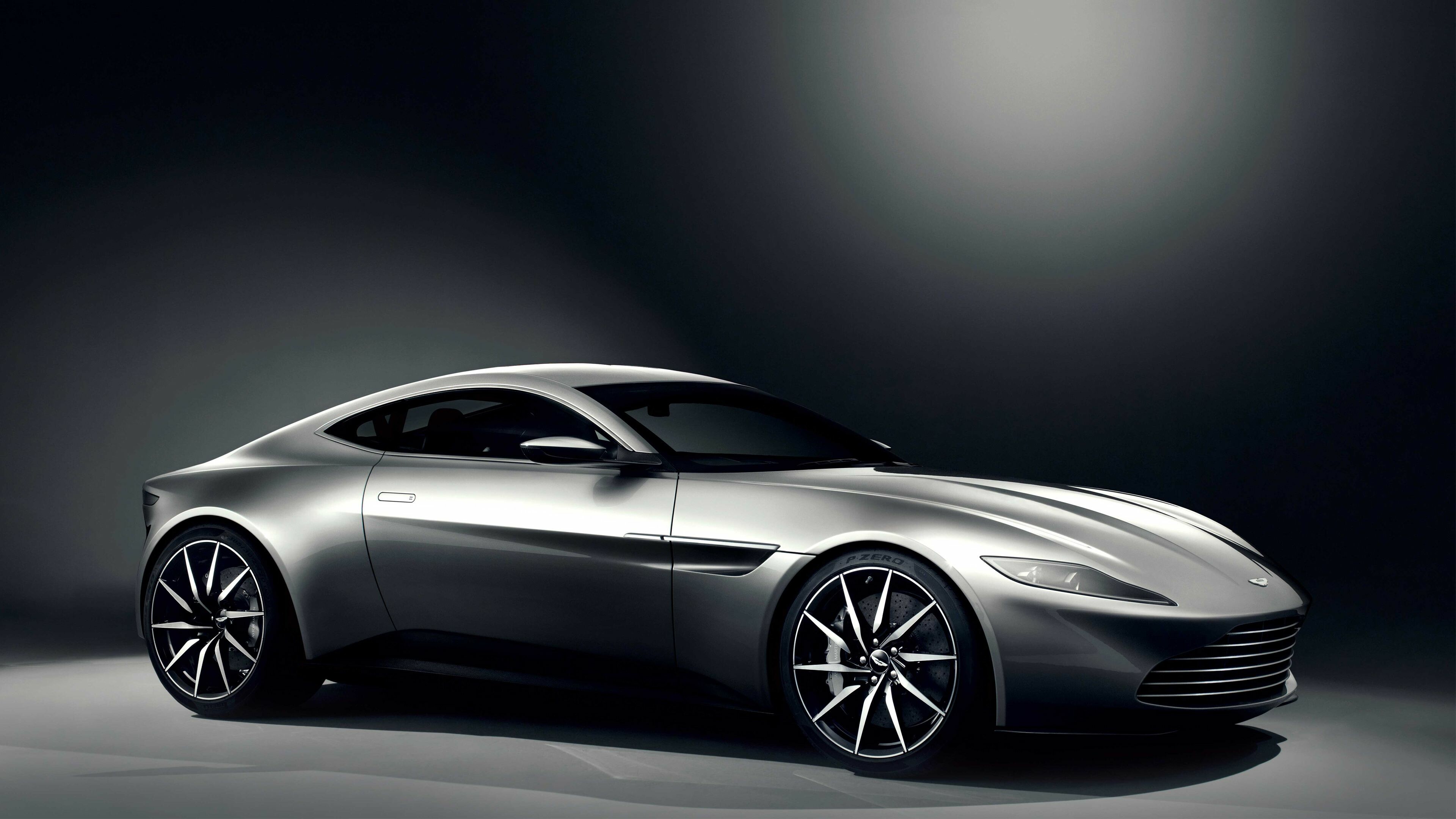 Aston Martin: DB10, A bespoke grand tourer specially developed for the James Bond film Spectre. 3840x2160 4K Background.