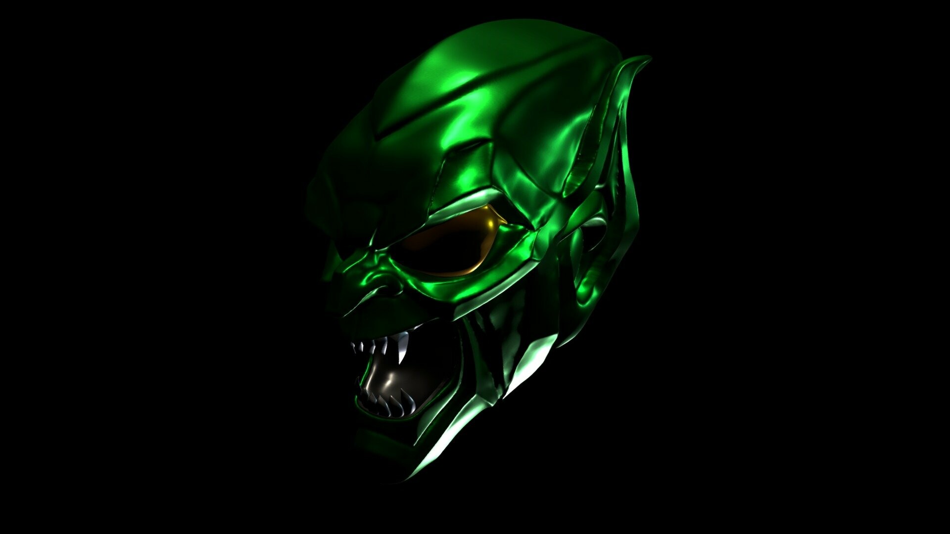 Green Goblin: Norman Osborn, Goblin mask. 1920x1080 Full HD Wallpaper.