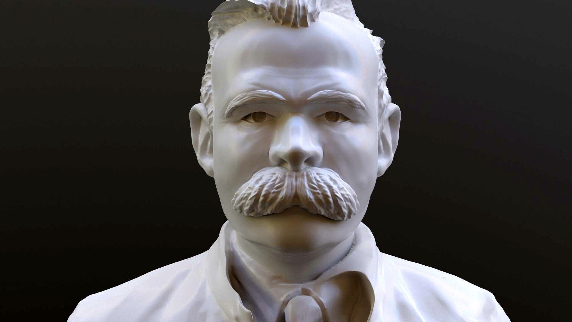 Artstation, Friedrich Nietzsche bust, Printable artwork, Nietzsche's sculpture, 1920x1080 Full HD Desktop