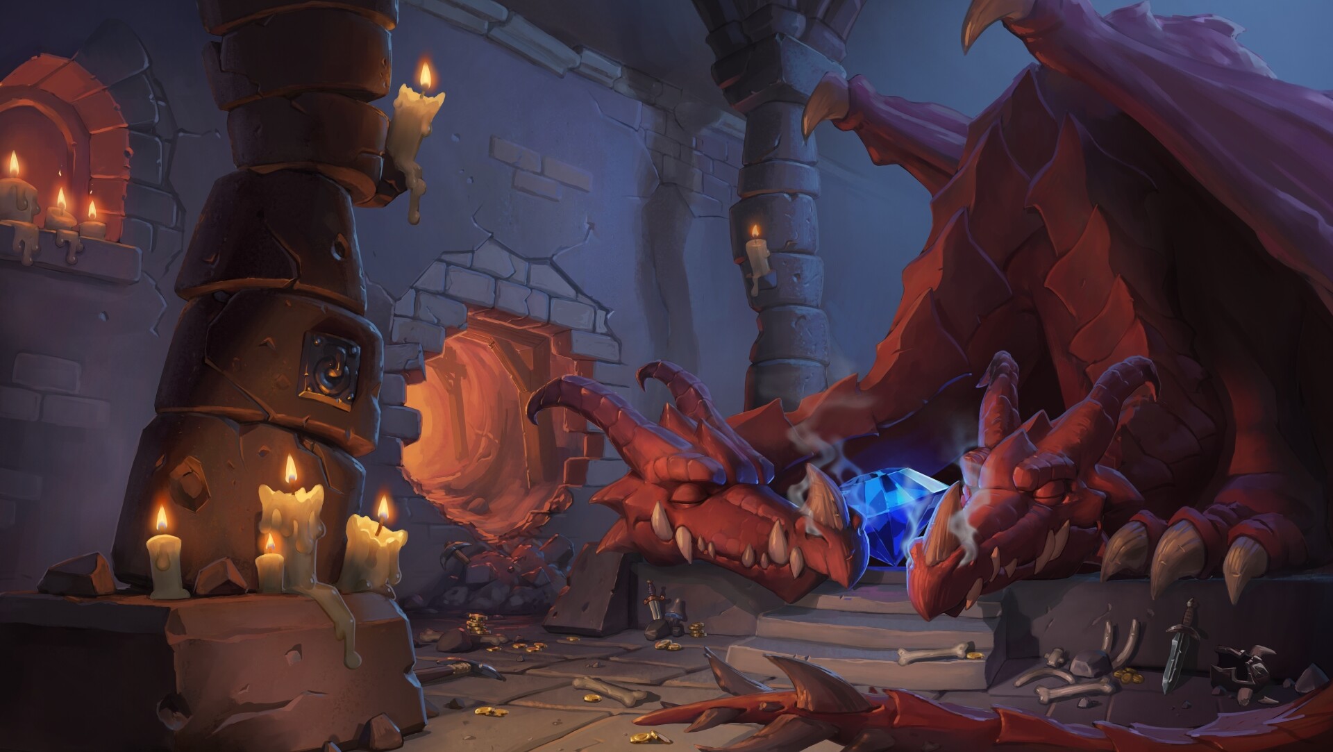 Hearthstone: Kobolds and Catacombs, A card game by Blizzard Entertainment. 1920x1090 HD Wallpaper.