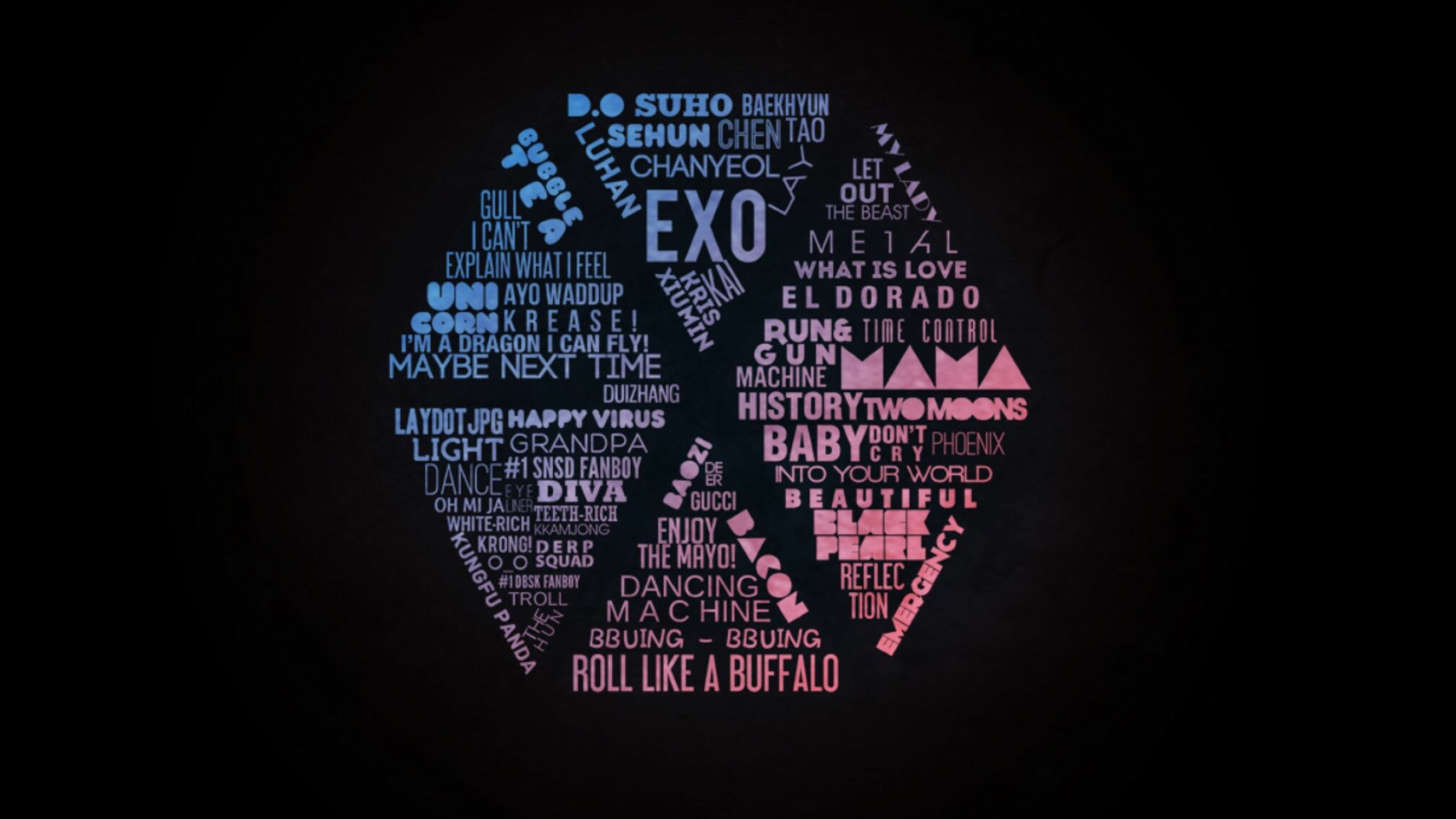 EXO: Sub-units K and M performed music in Korean and Mandarin, respectively. 2500x1410 HD Wallpaper.
