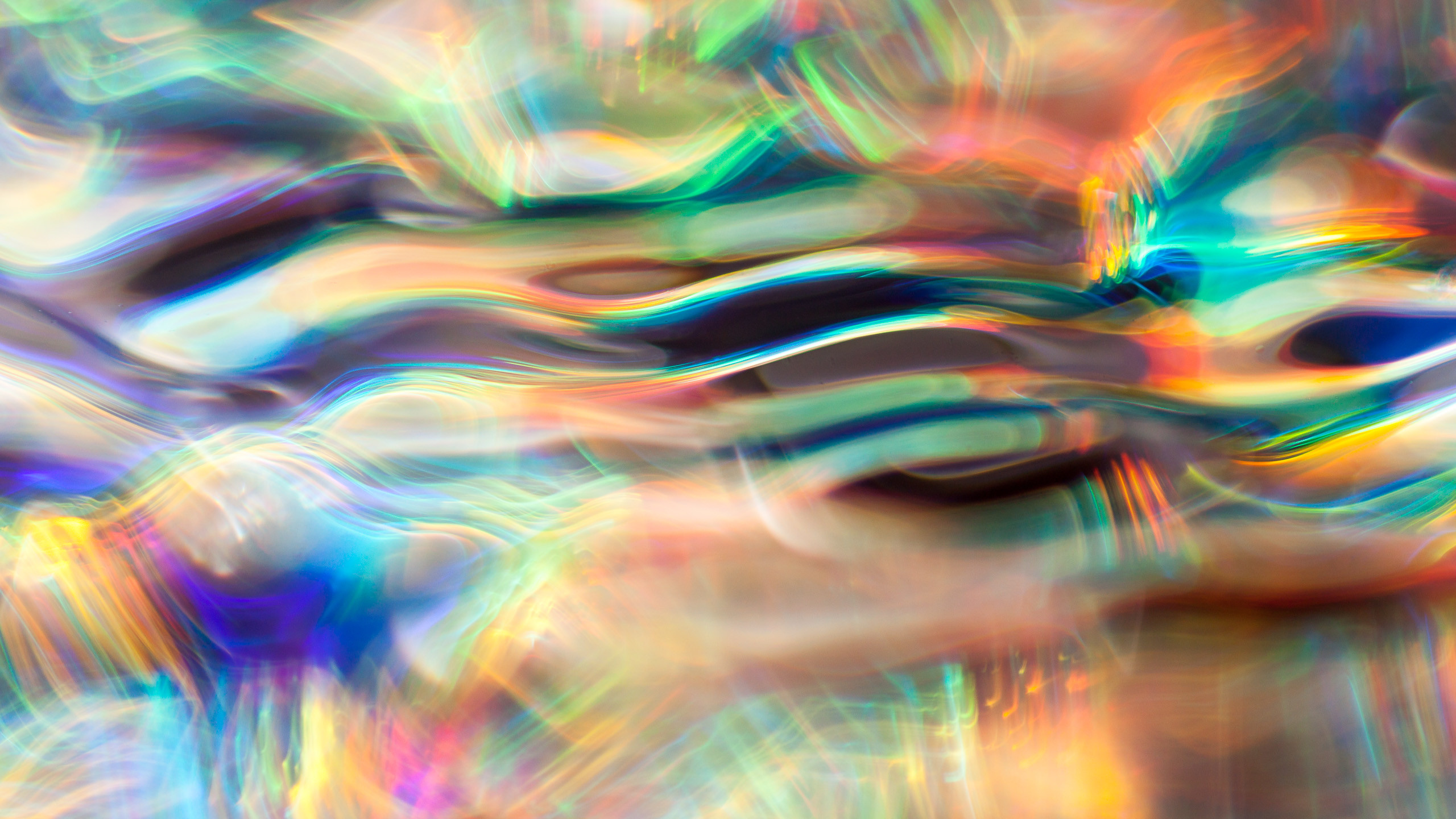 Waves, Holographic Wallpaper, 2560x1440 HD Desktop