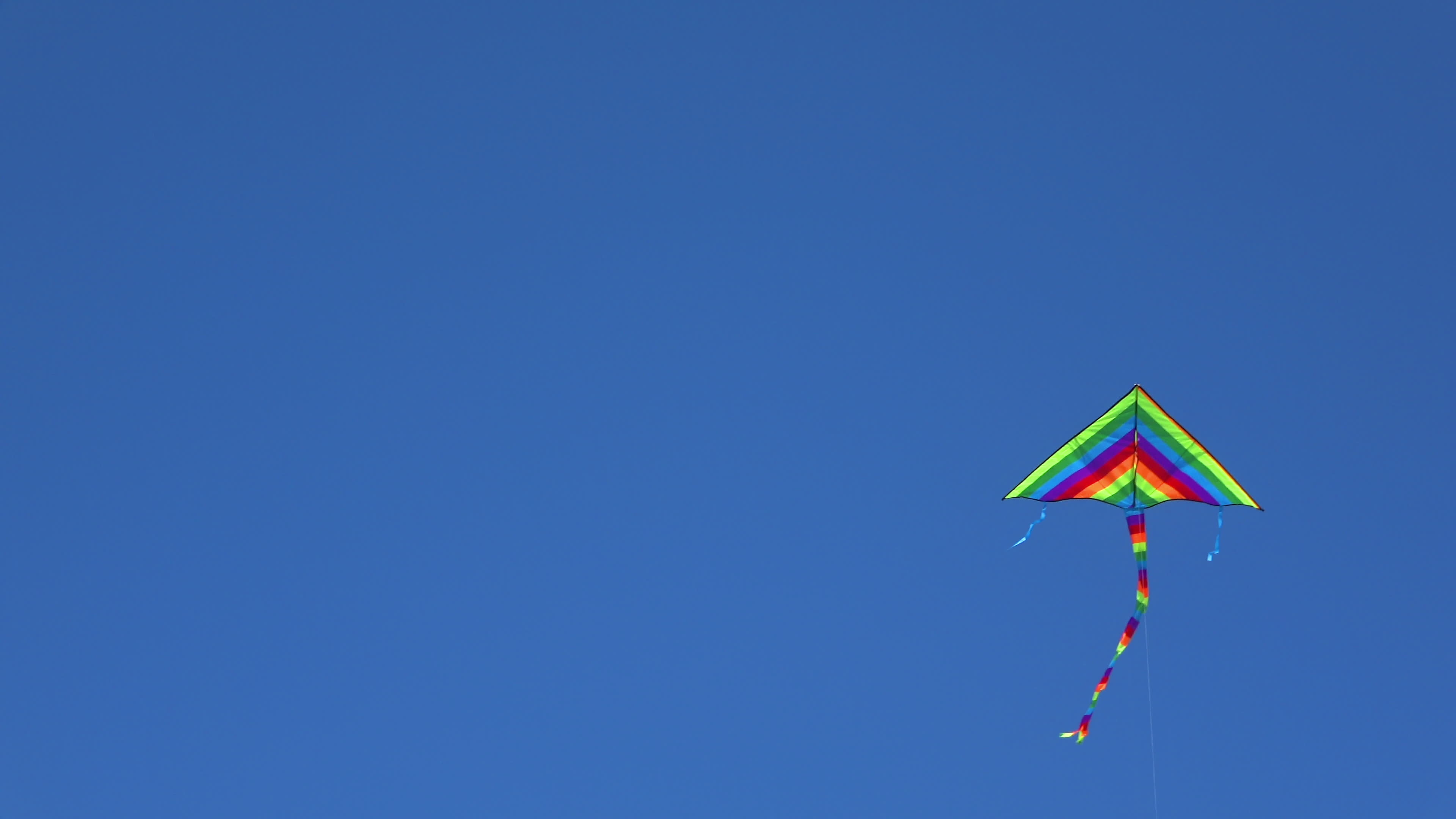 Kite Flying: A delta-shaped kite, Maneuvered in the air, Lightweight ripstop nylon. 3840x2160 4K Wallpaper.
