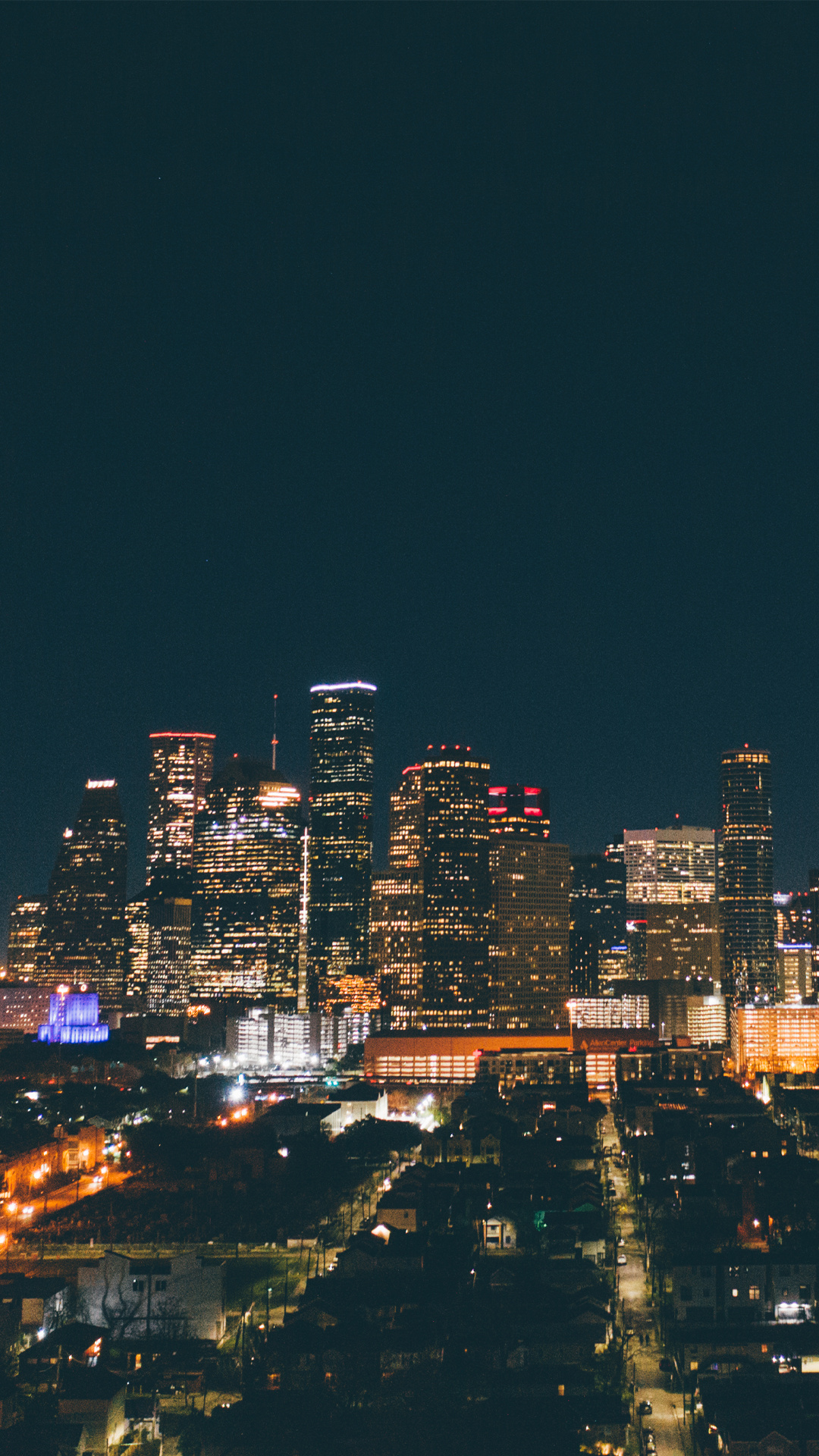 Houston skyline, Artistic representation, Beautiful cityscape, Captivating wallpaper, 1080x1920 Full HD Handy