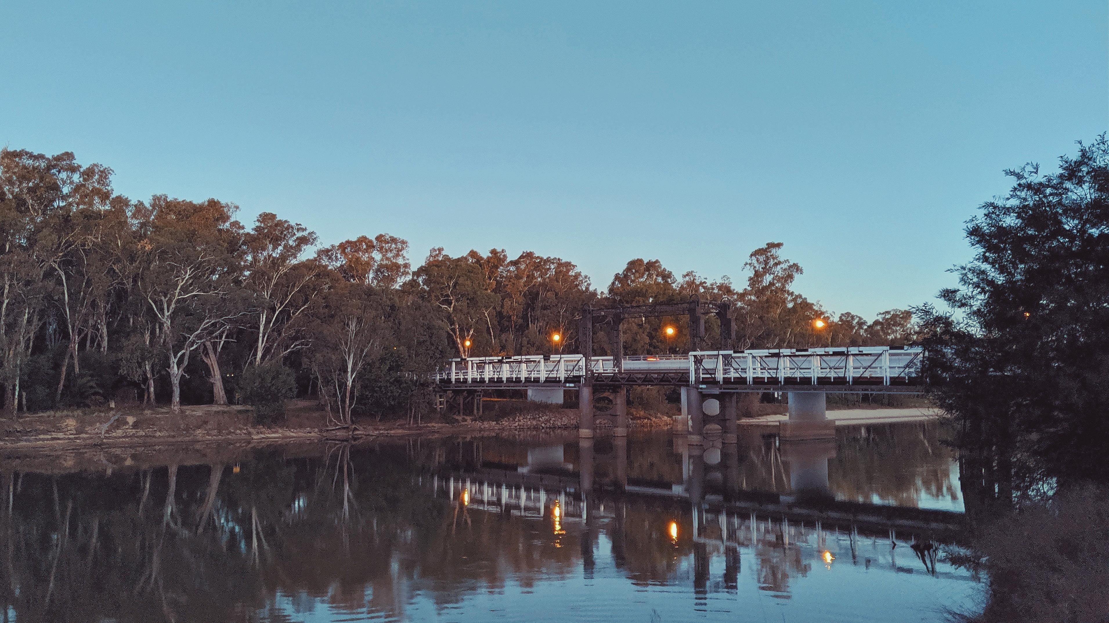 The Murray River, Travels, Night view, Iconic bridge, 3830x2150 HD Desktop