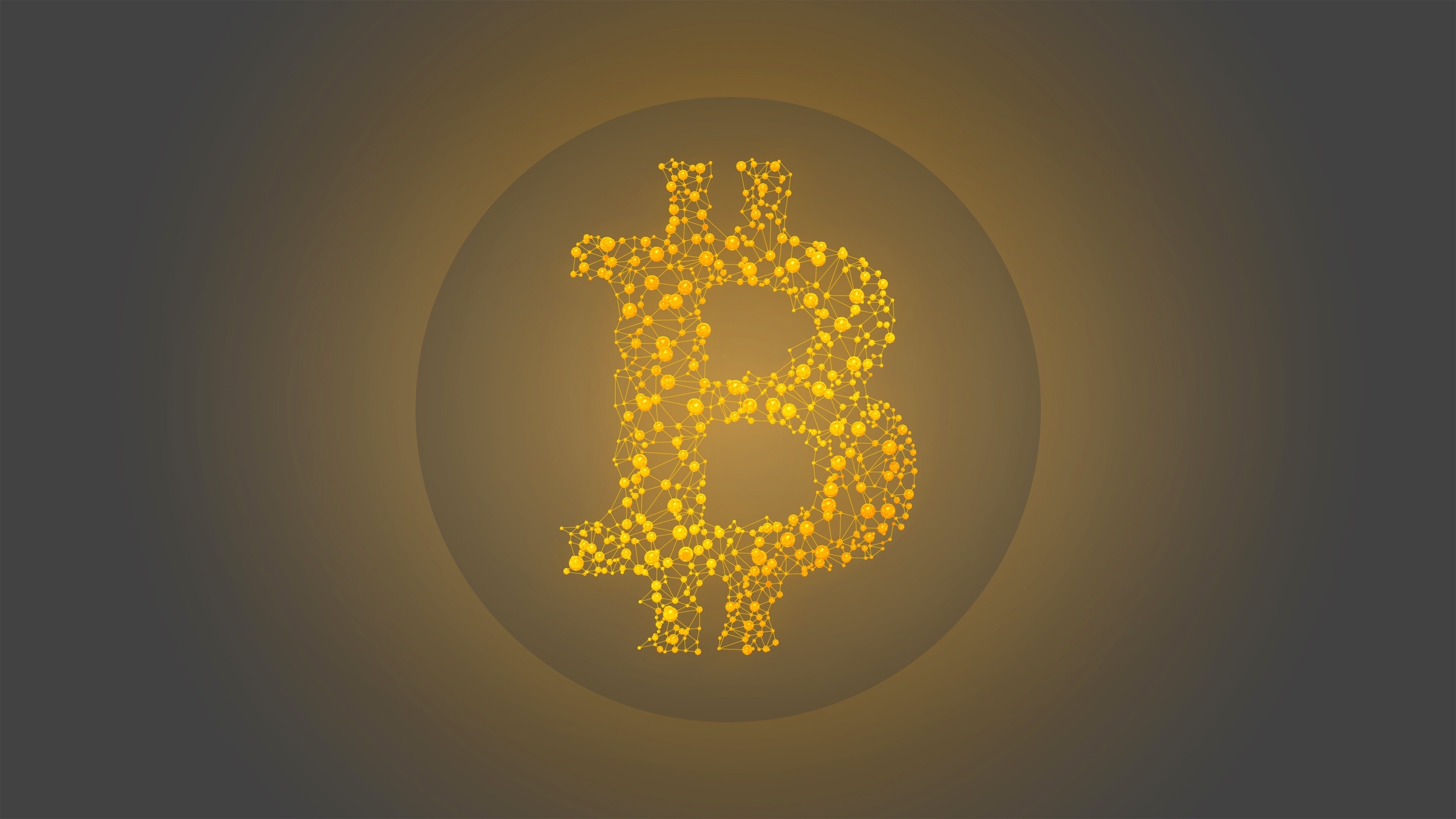 Bitcoin: Decentralized digital currency that you can buy, sell and exchange directly, without an intermediary like a bank. 3840x2160 4K Wallpaper.