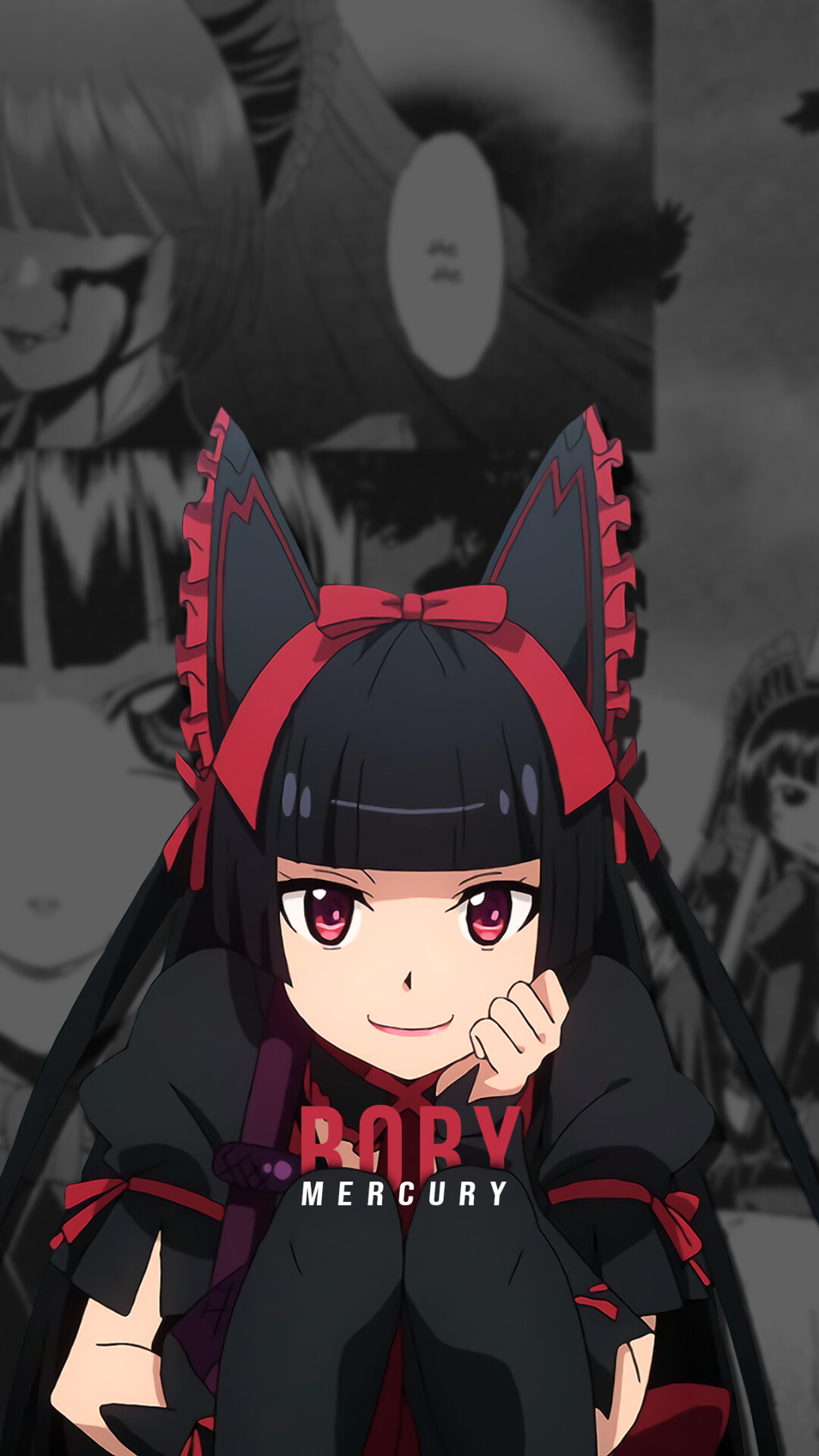 Gate (Anime): Rory Mercury, The third youngest Apostle of the Twelve Apostles, Rory the Reaper. 1080x1920 Full HD Background.