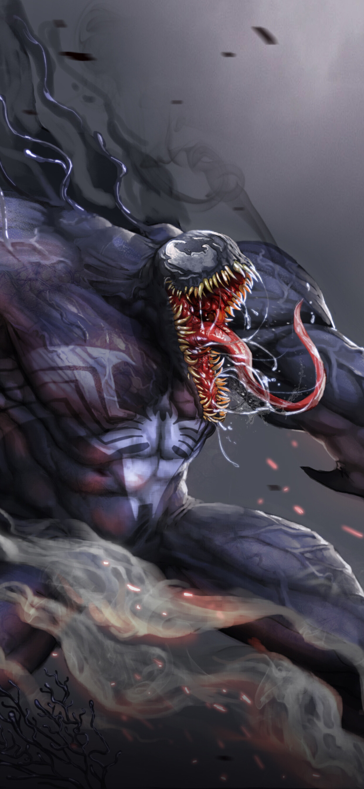 Marvel Villain: Venom, An anti-hero in the Spider-Man franchise. 1250x2690 HD Wallpaper.