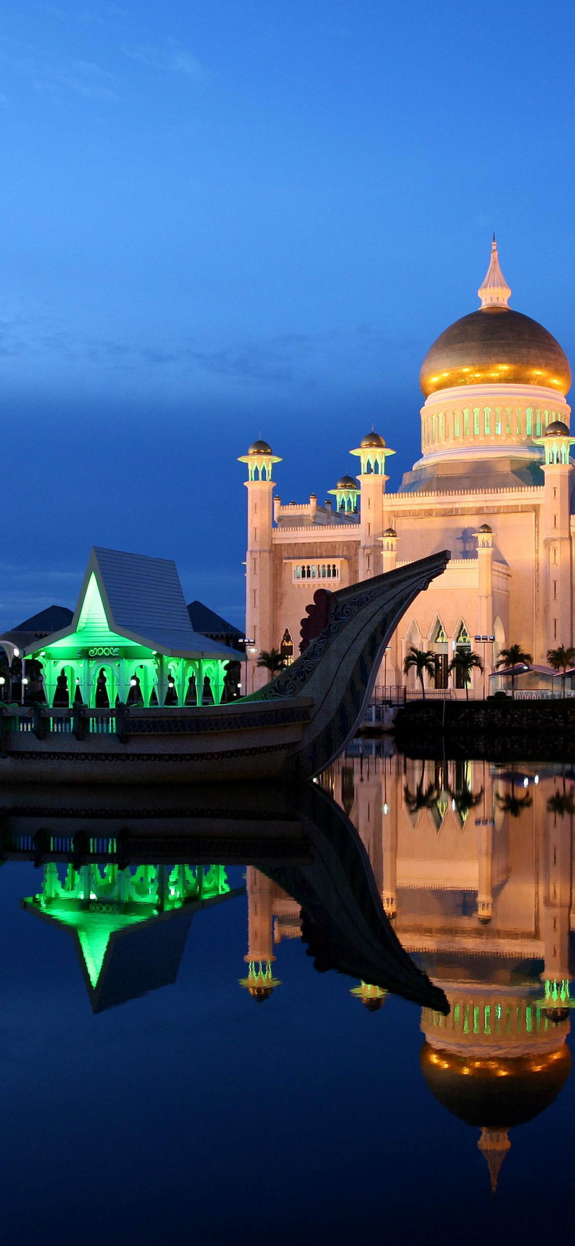 Brunei travels, Beautiful mosque pictures, World HD, Wallpapers, 1130x2440 HD Phone