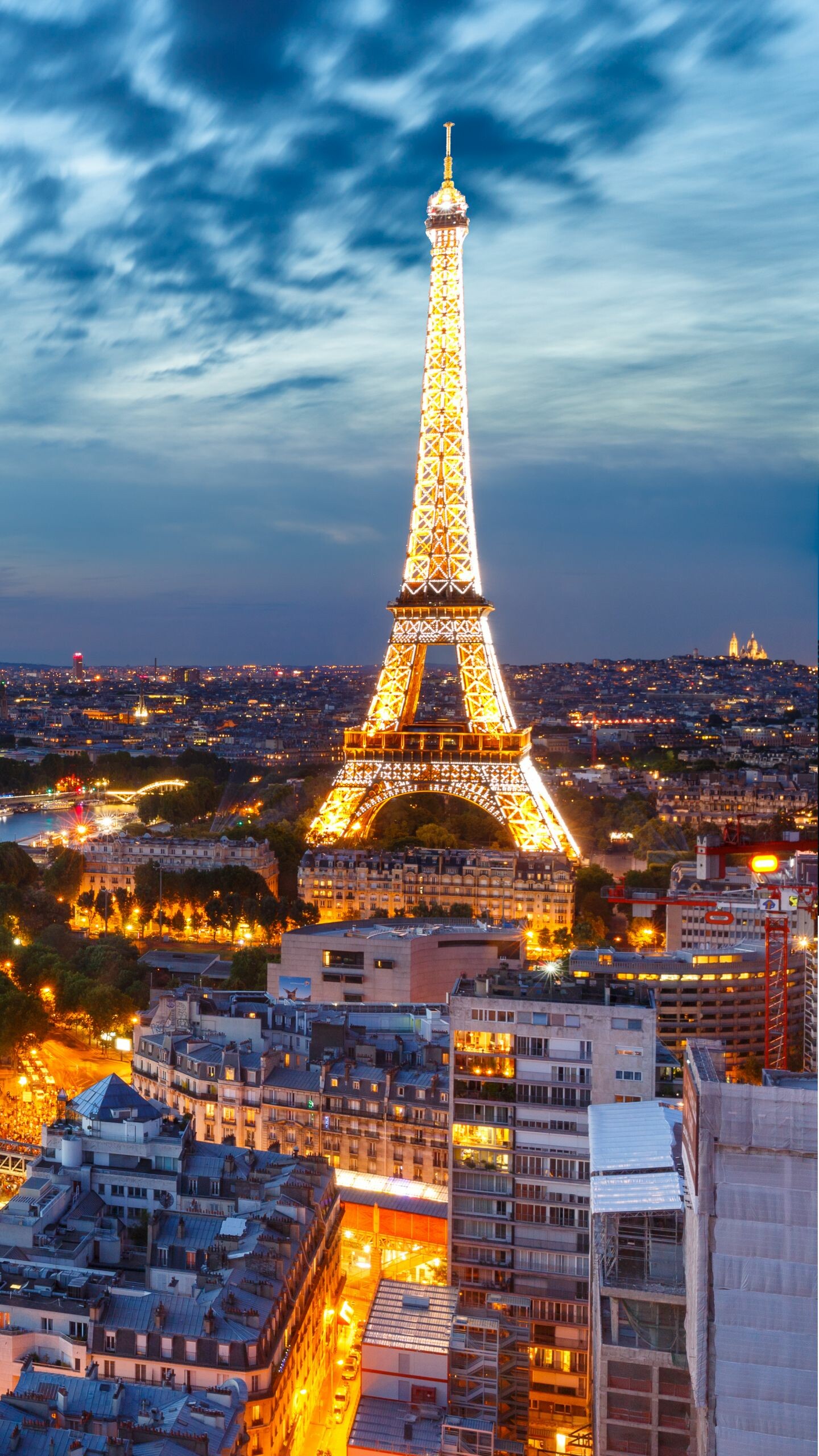 France: Paris, Eiffel Tower, The world's seventh-largest economy by nominal GDP and tenth-largest by PPP. 1440x2560 HD Background.