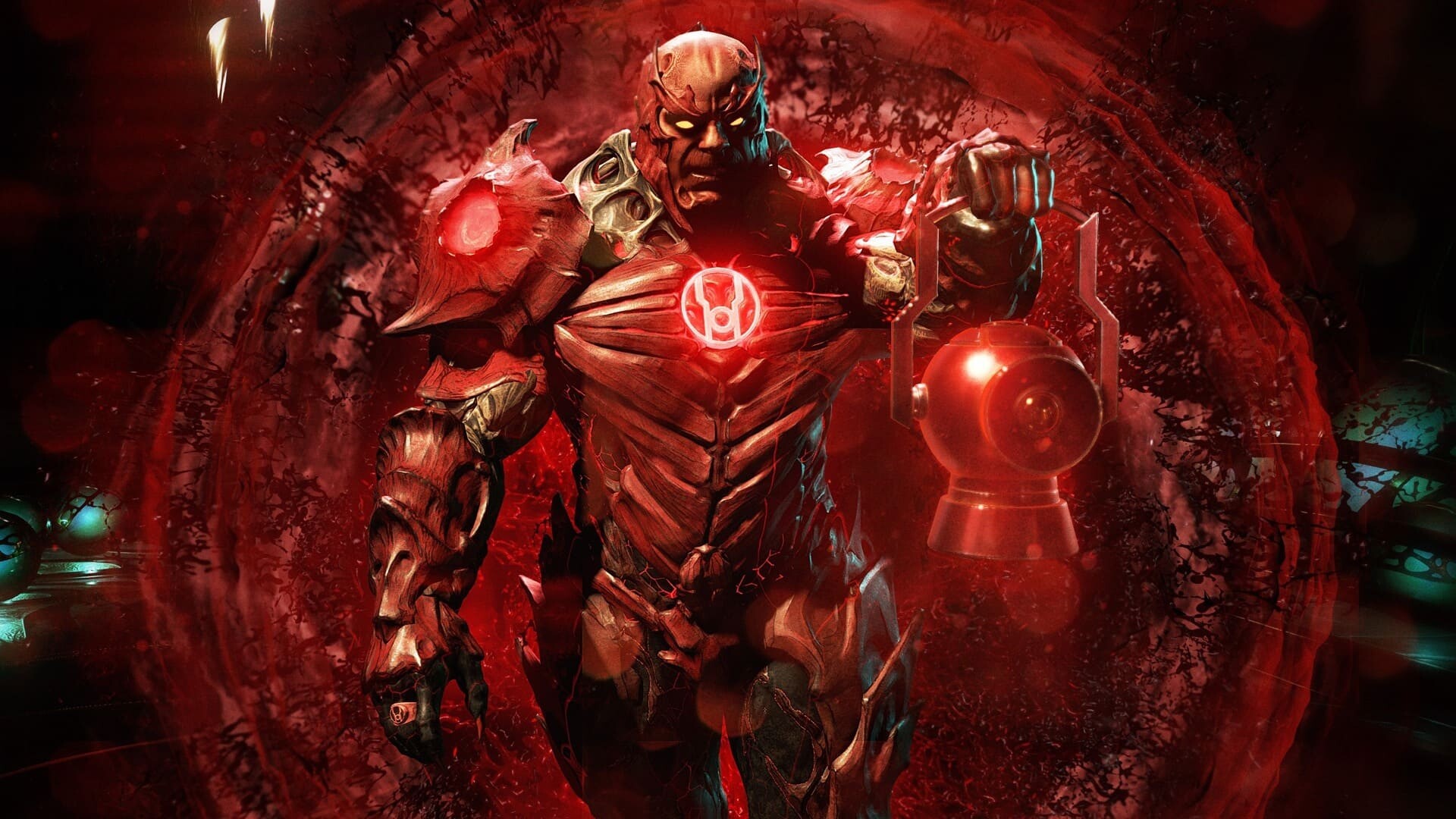 Injustice: Red Lantern, Hal Jordan, The character with the most health in the game. 1920x1080 Full HD Background.