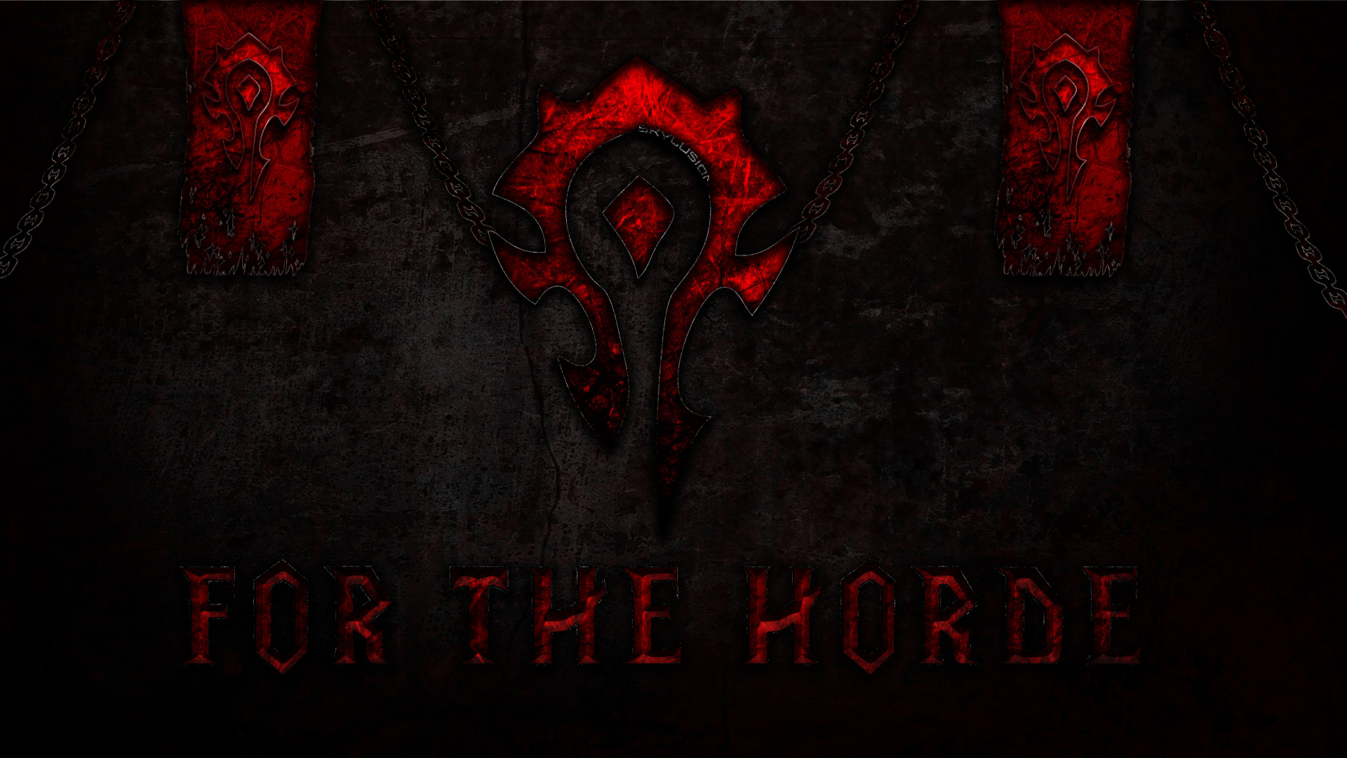 Horde Logo, Tribute Wallpaper, World of Warcraft, Gaming Art, 1920x1080 Full HD Desktop