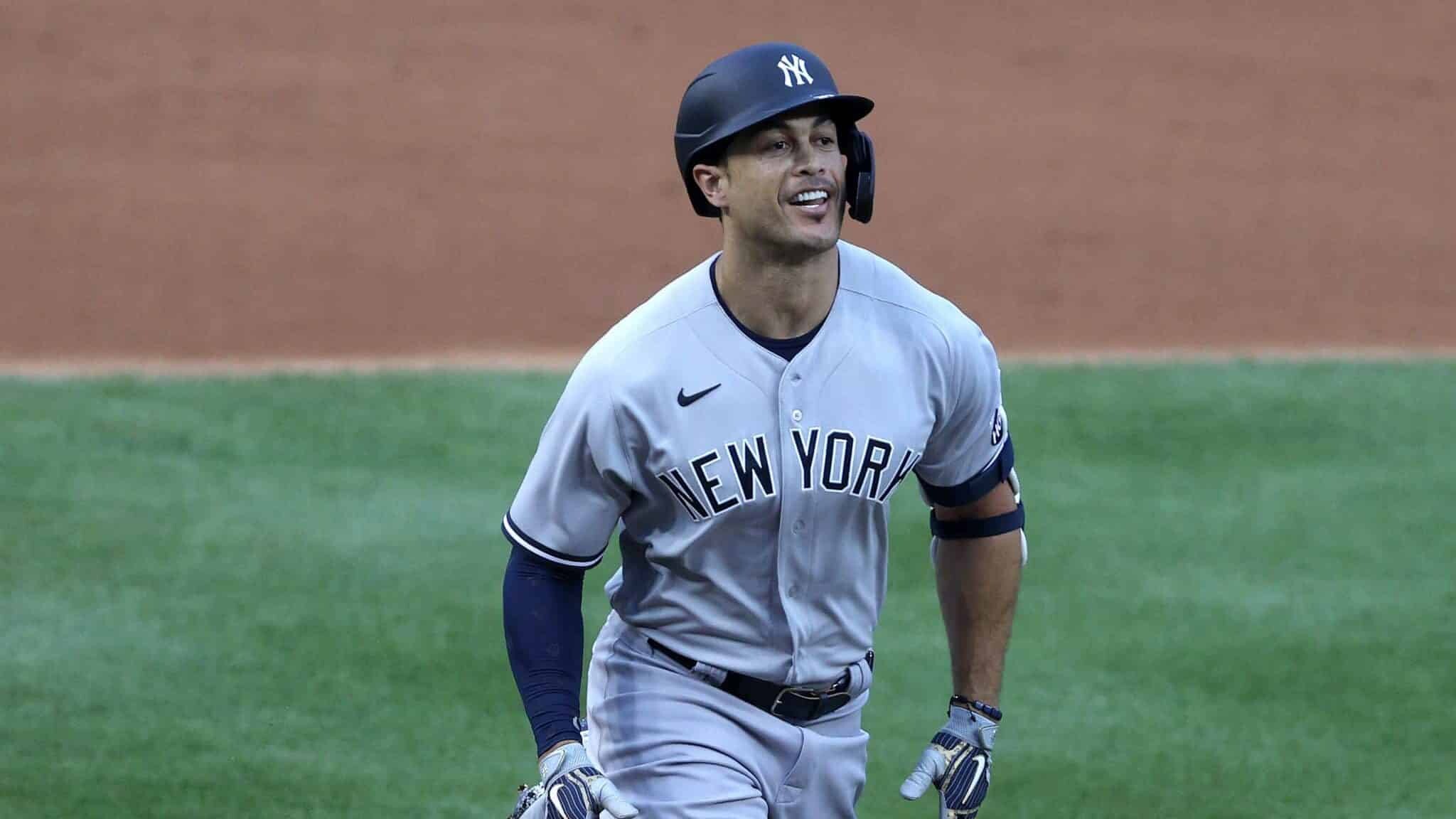 Giancarlo Stanton: A professional designated hitter, A baseball player who bats in place of another position player. 2050x1160 HD Wallpaper.