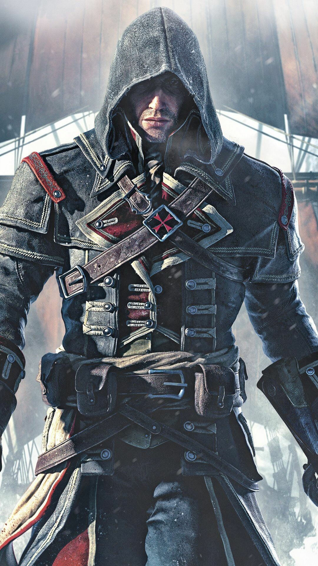 Assassin's Creed: Rogue, A 2014 open-world action adventure game that is developed by Ubisoft Sofia. 1080x1920 Full HD Background.