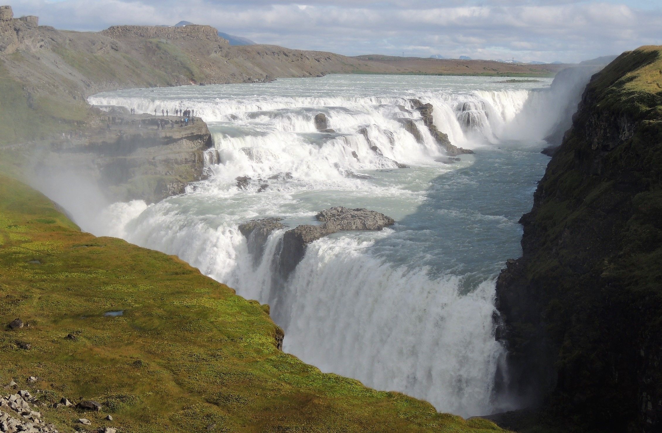 Gullfoss Falls, Iceland, Stunning waterfalls, Natural beauty, 2260x1480 HD Desktop