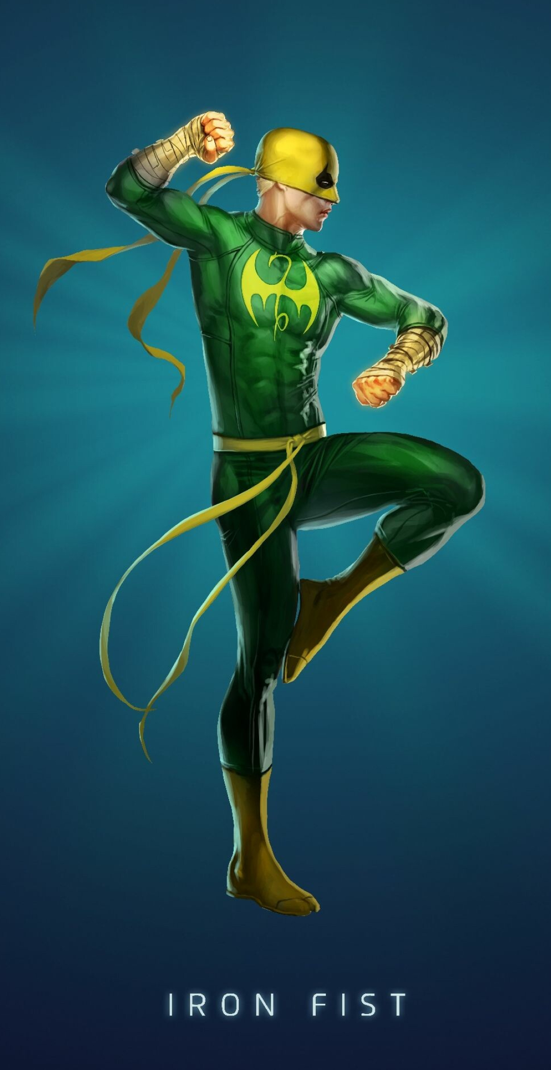 Iron Fist: The crime-fighting martial artist first appeared in Marvel Premiere no.15. 1090x2100 HD Wallpaper.