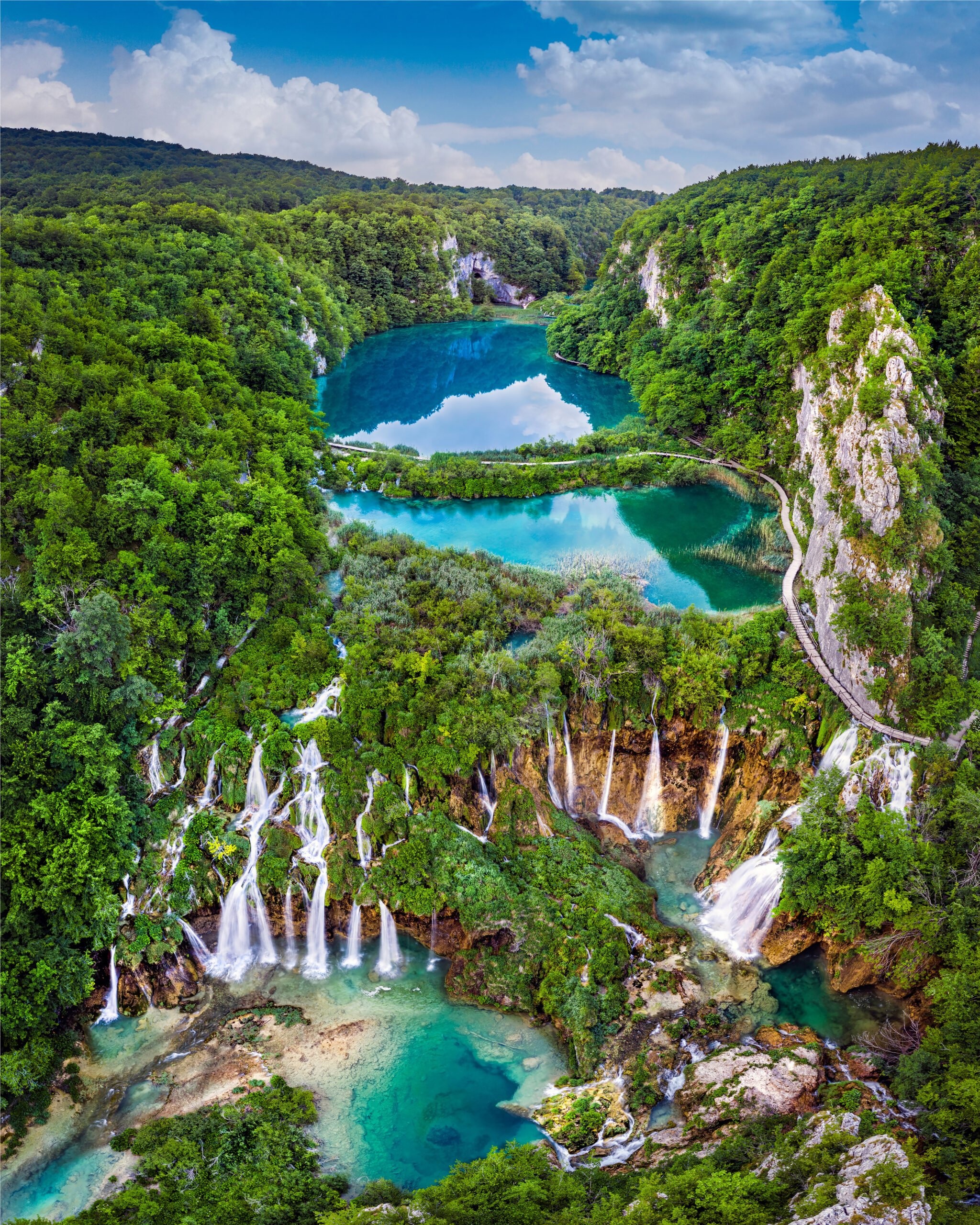 Plitvice Lakes National Park, Natural wonderland, Unspoiled beauty, Magnificent waterfalls, 2050x2560 HD Handy