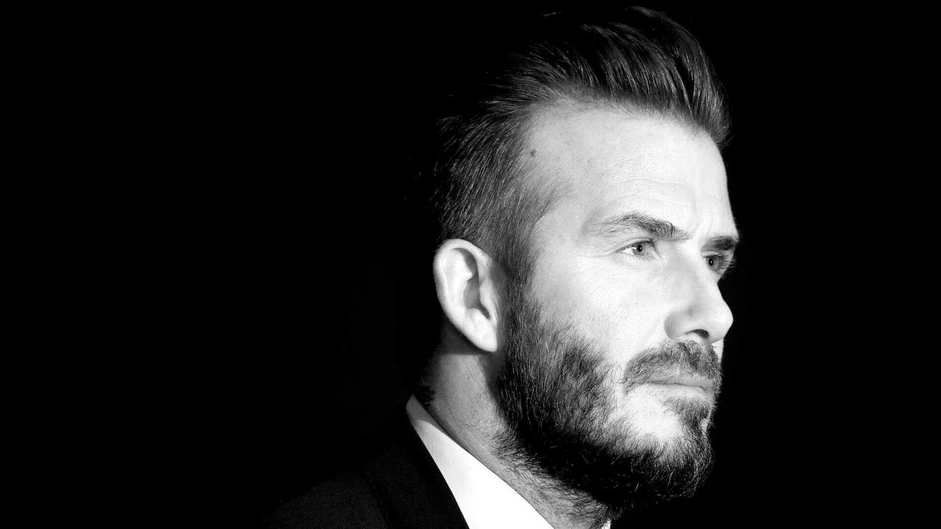 David Beckham: Monochrome, Scored his first goal for the LA Galaxy on 15 August 2007. 1920x1080 Full HD Wallpaper.