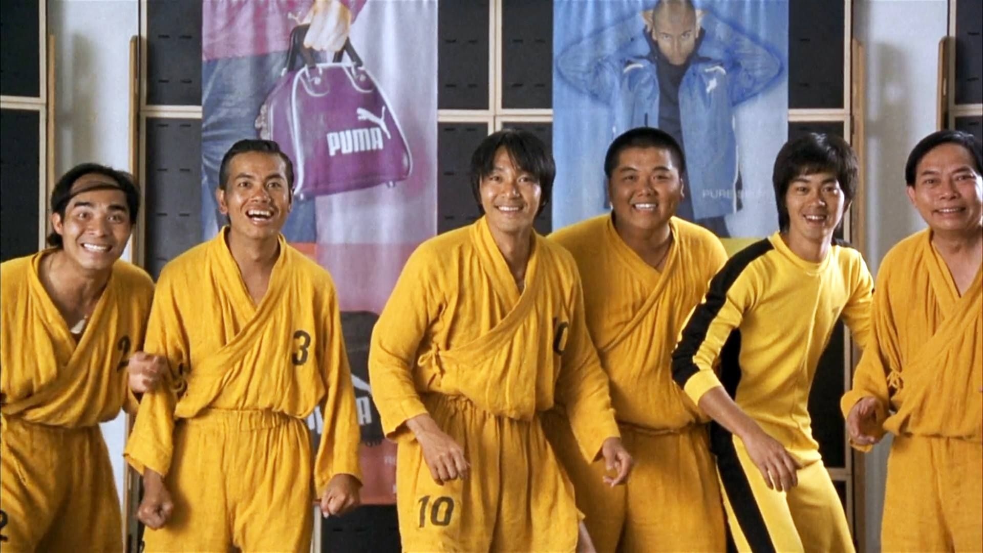 Shaolin Soccer: A team of misfits takes their best shot at winning a championship by mixing martial arts with football. 1920x1080 Full HD Background.