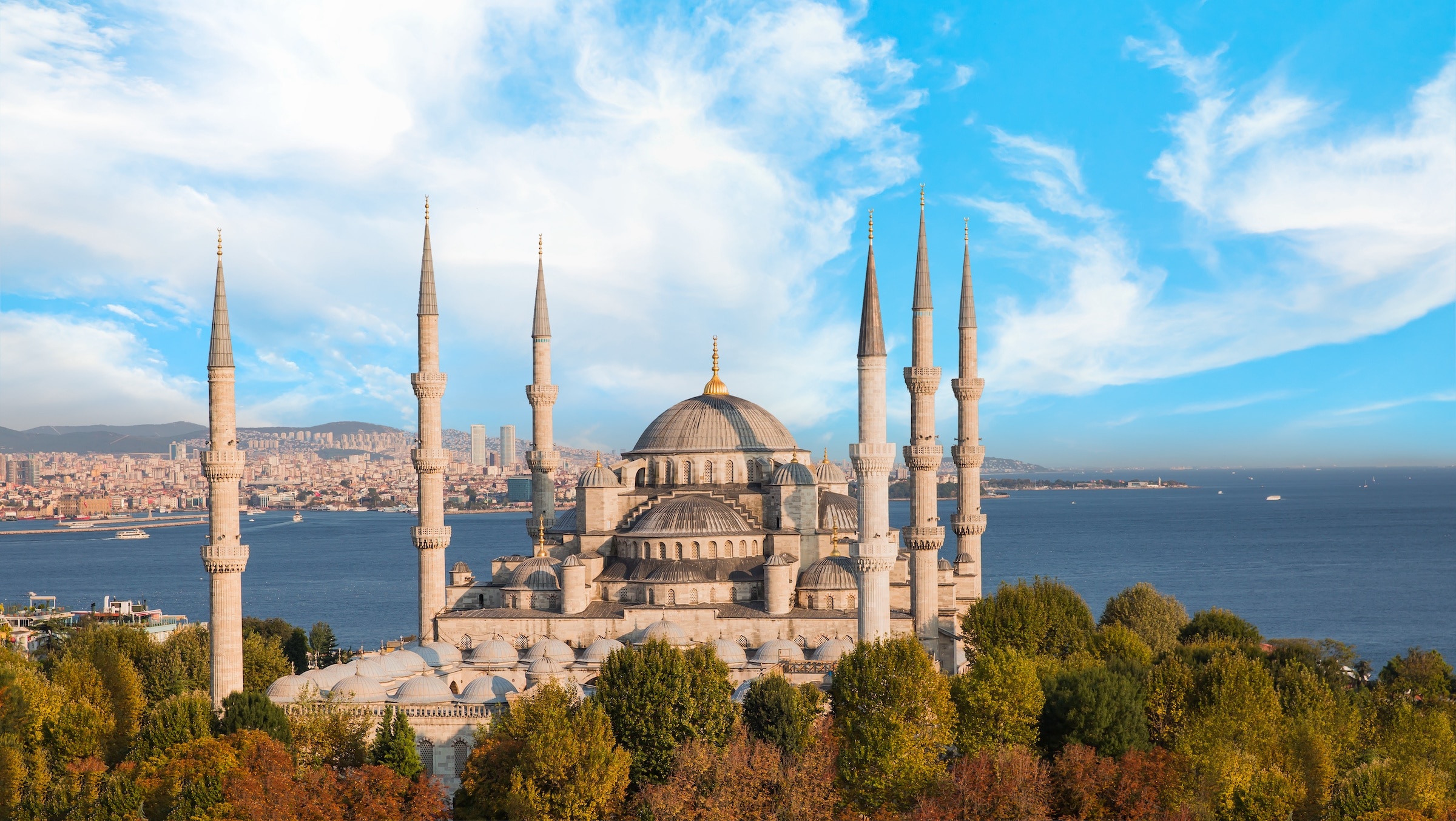 Blue Mosque, Istanbul, Travel guide, 2400x1360 HD Desktop
