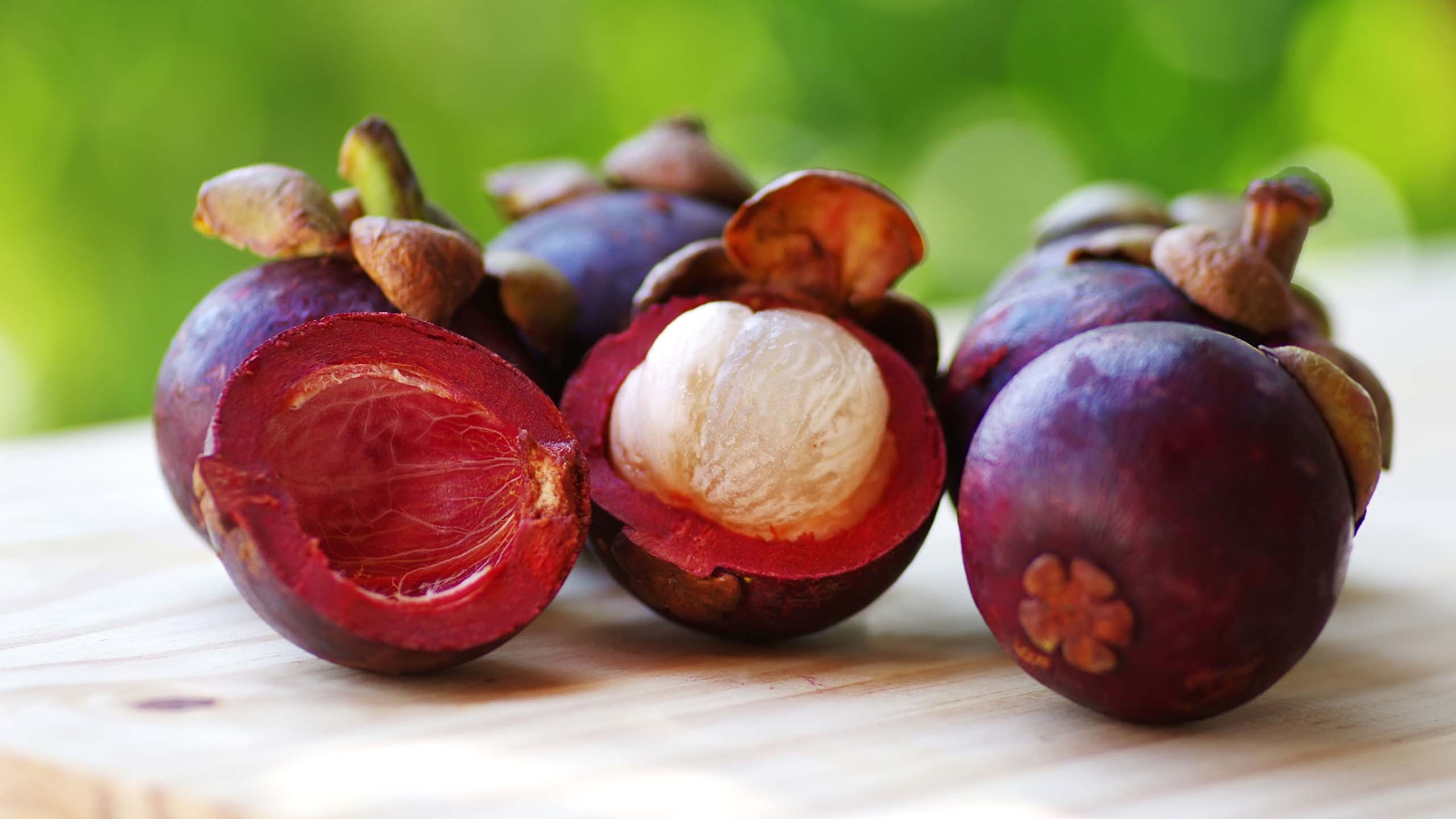 Mangosteen: Cultivated in Java, Sumatra, Indochina, and the southern Philippines. 2560x1440 HD Wallpaper.
