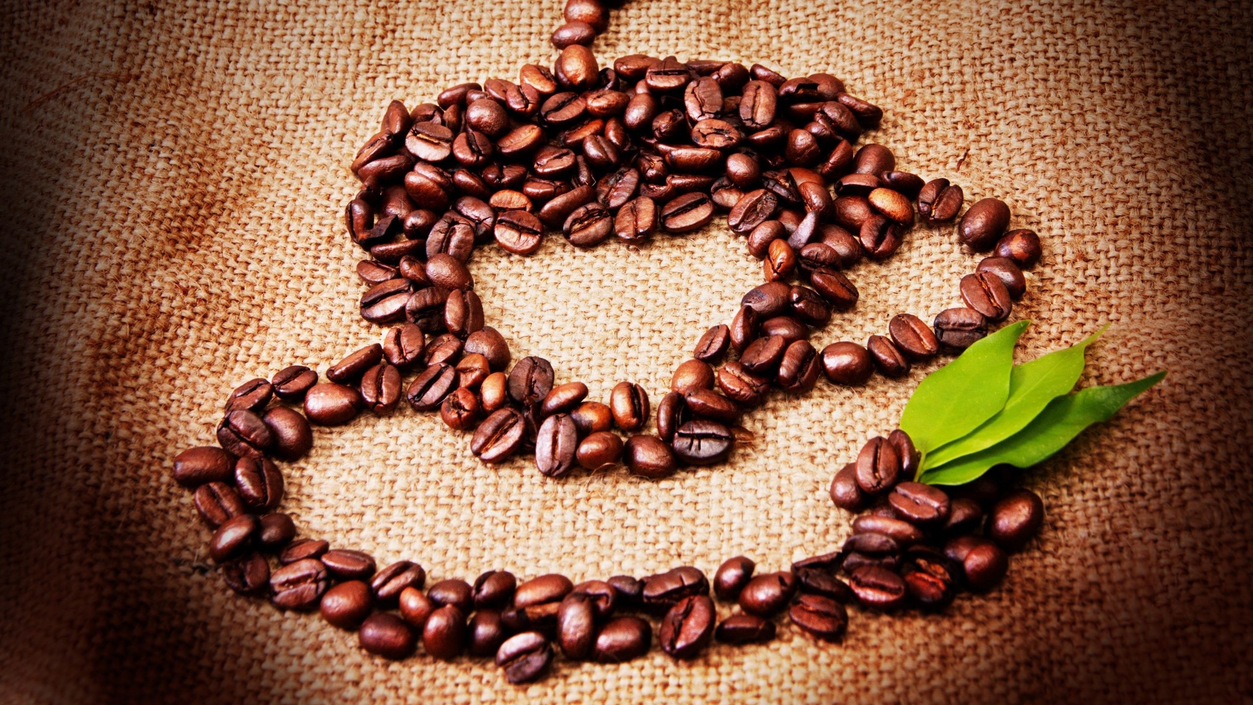 Coffee Beans, Still life, Coffee grains, Leaves, 2560x1440 HD Desktop