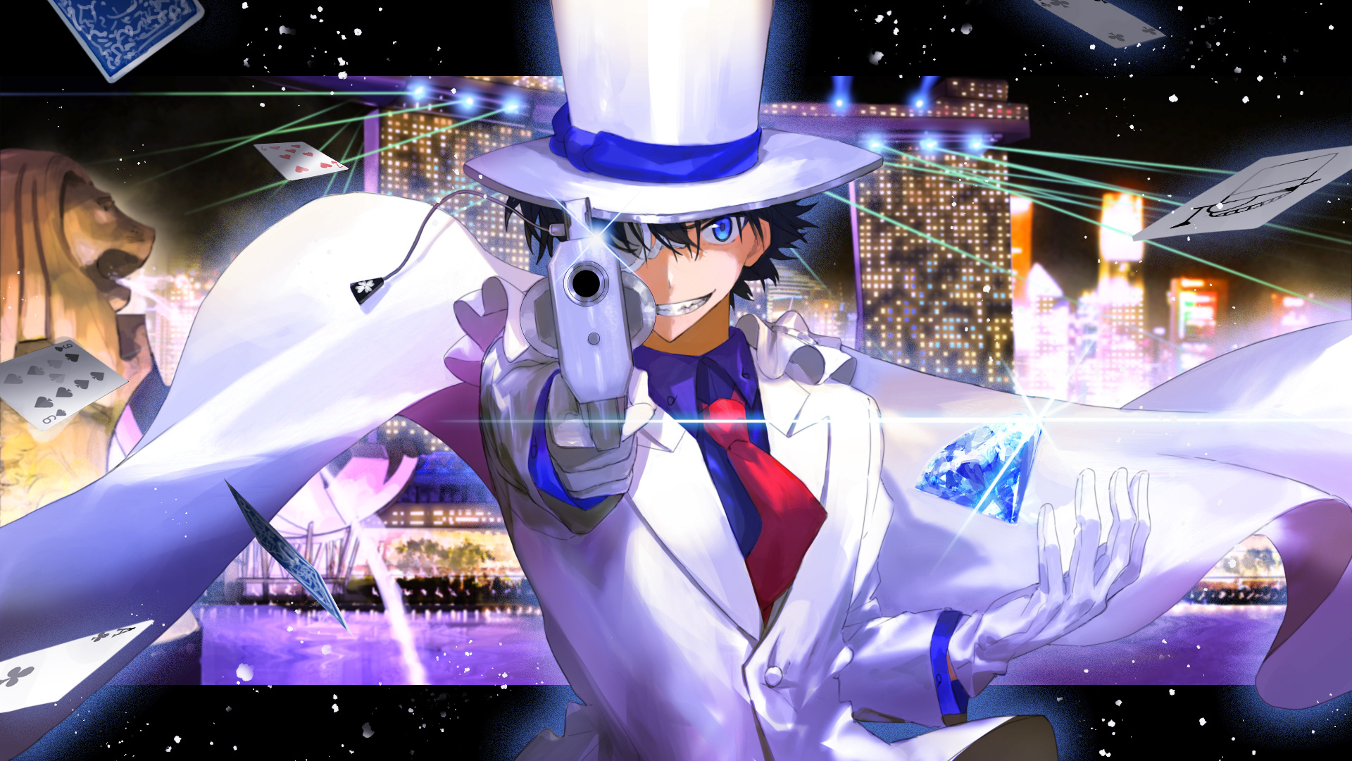 Magic Kaito anime, Eye-catching wallpaper, Anime image board, Cool and confident protagonist, 1920x1080 Full HD Desktop