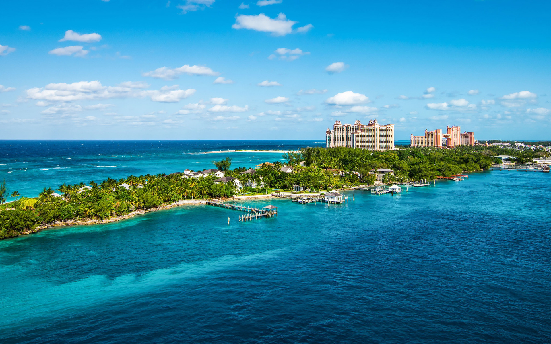 Nassau (Bahamas), Tropische Inseln, Strand Palmen, 1920x1200 HD Desktop