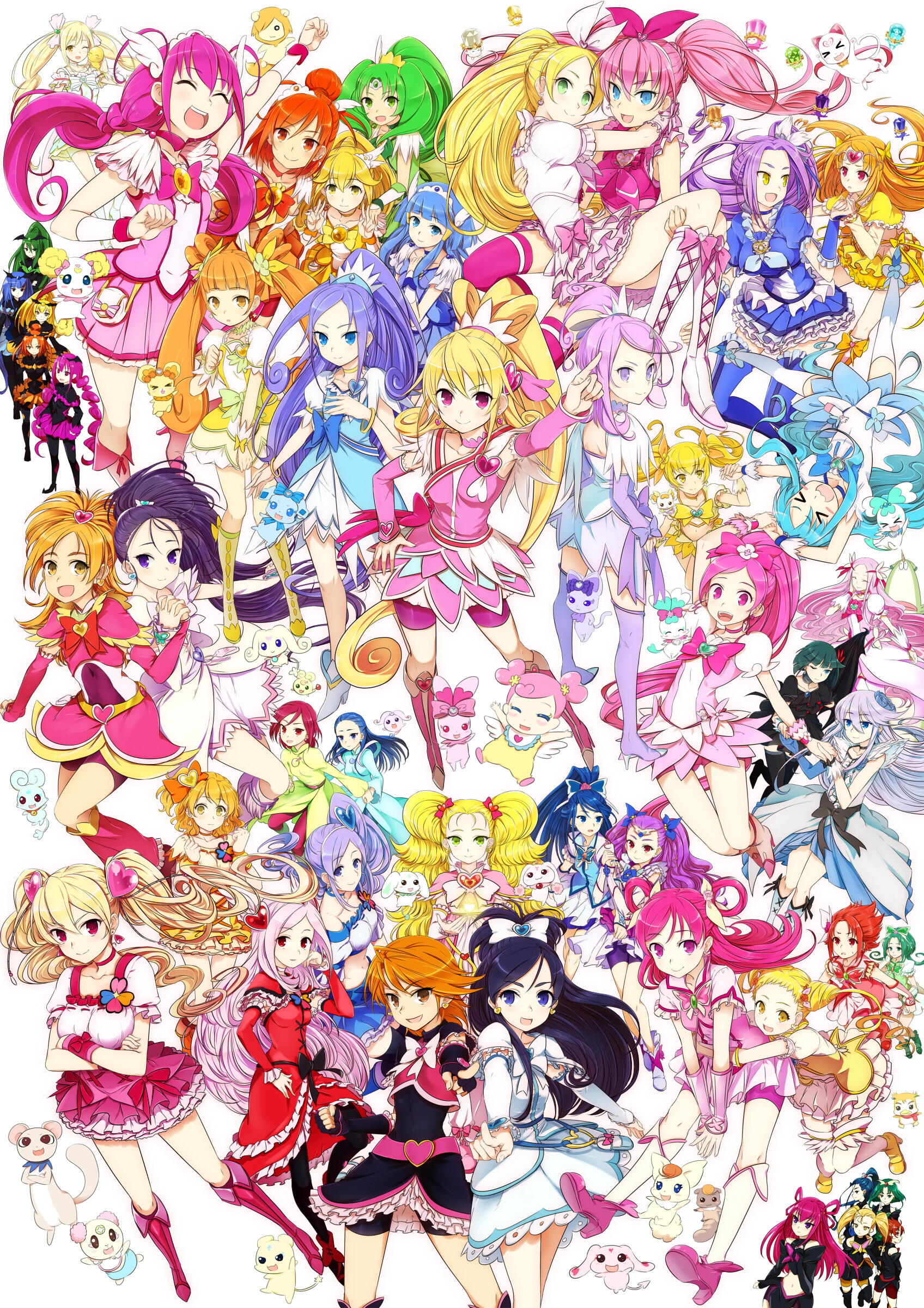 Glitter Force: Pretty Cure, All Stars, Anime film series, Cartoon, Superhero television series. 1700x2400 HD Background.