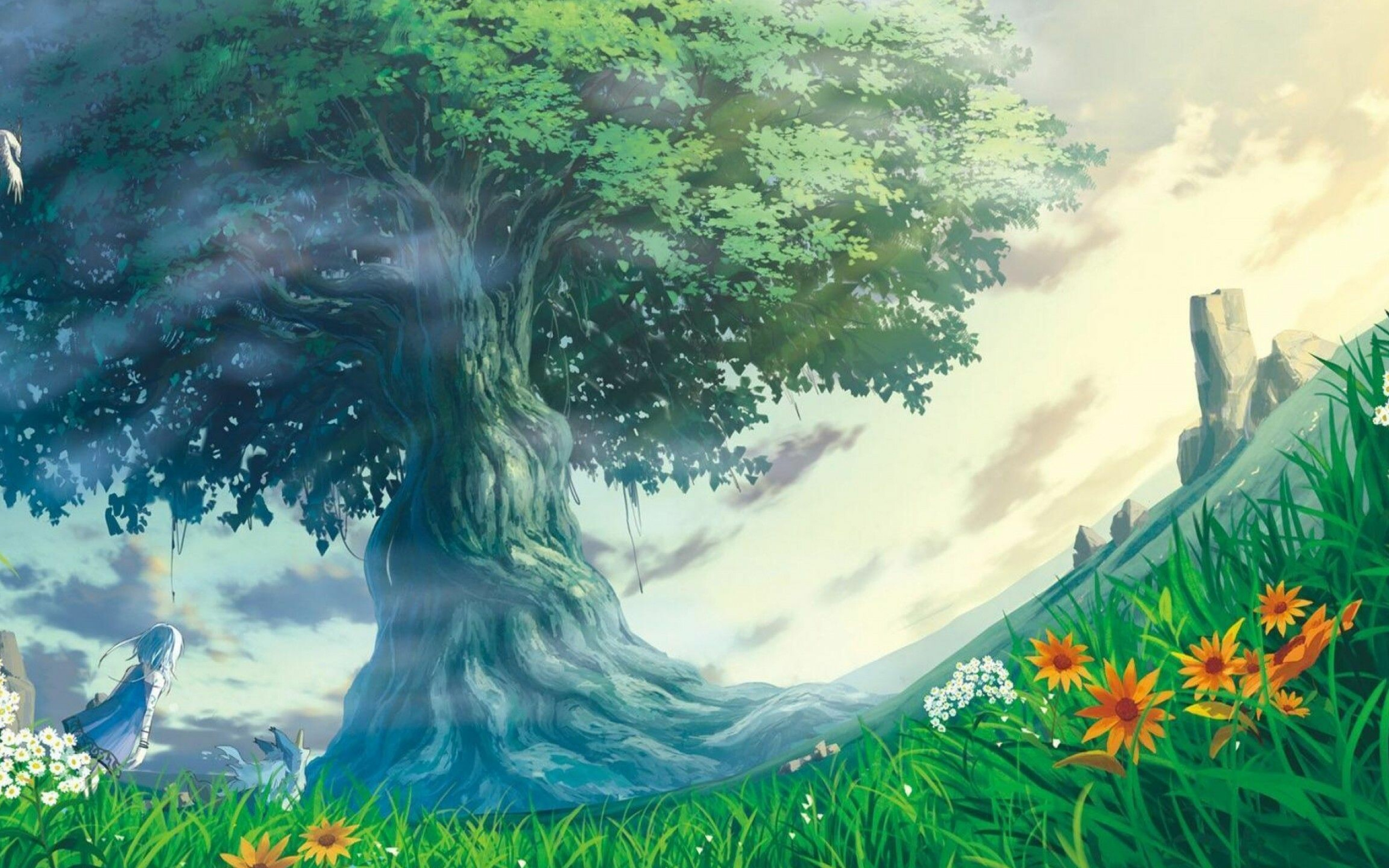 Baum, Natur, Anime-Baum-Hintergrundbilder, 2560x1600 HD Desktop