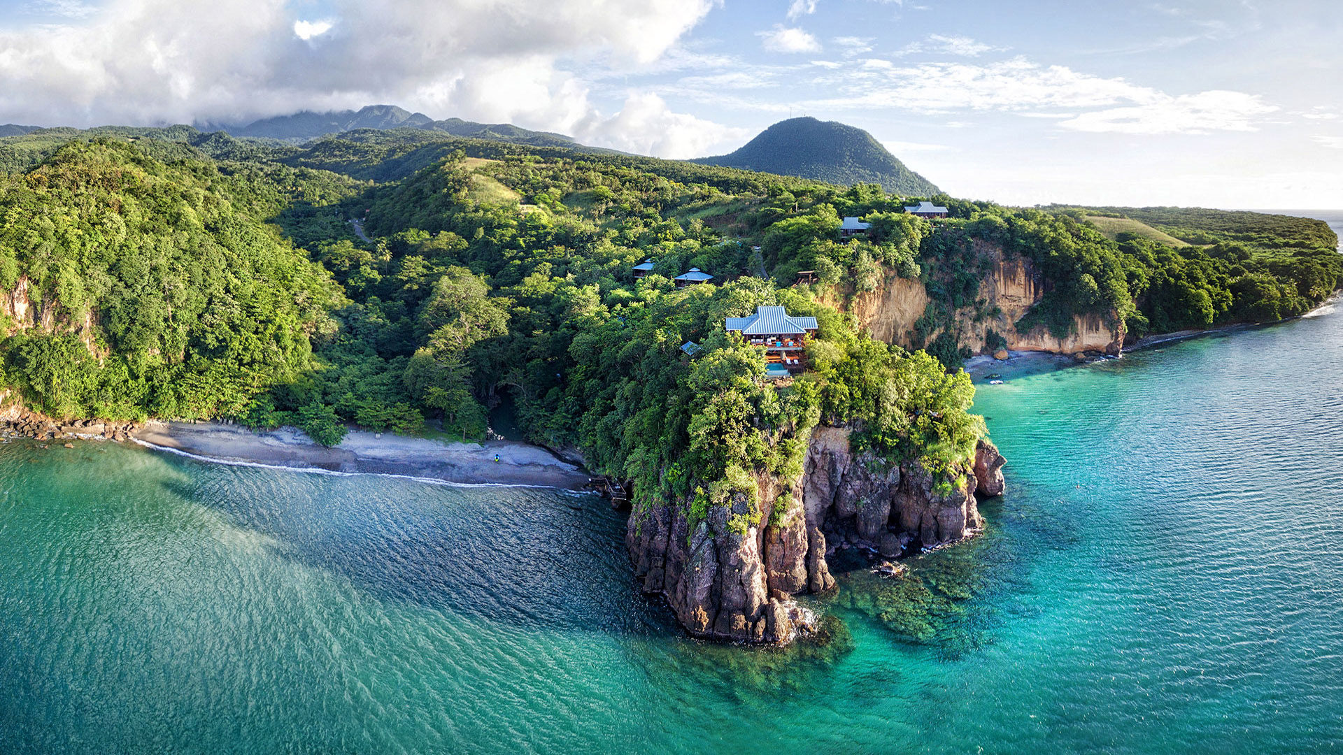 Dominica island, Secret Bay resort, Tropical paradise, Desktop wallpaper, 1920x1080 Full HD Desktop