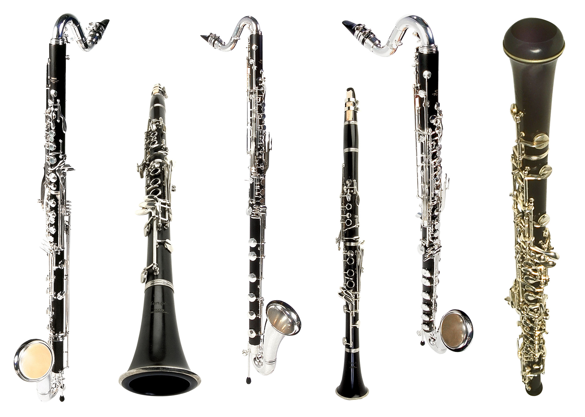 Clarinet: Differently-pitched clarinet types, A range of sounds: from deeply low and quiet to strikingly high and loud. 1920x1370 HD Wallpaper.