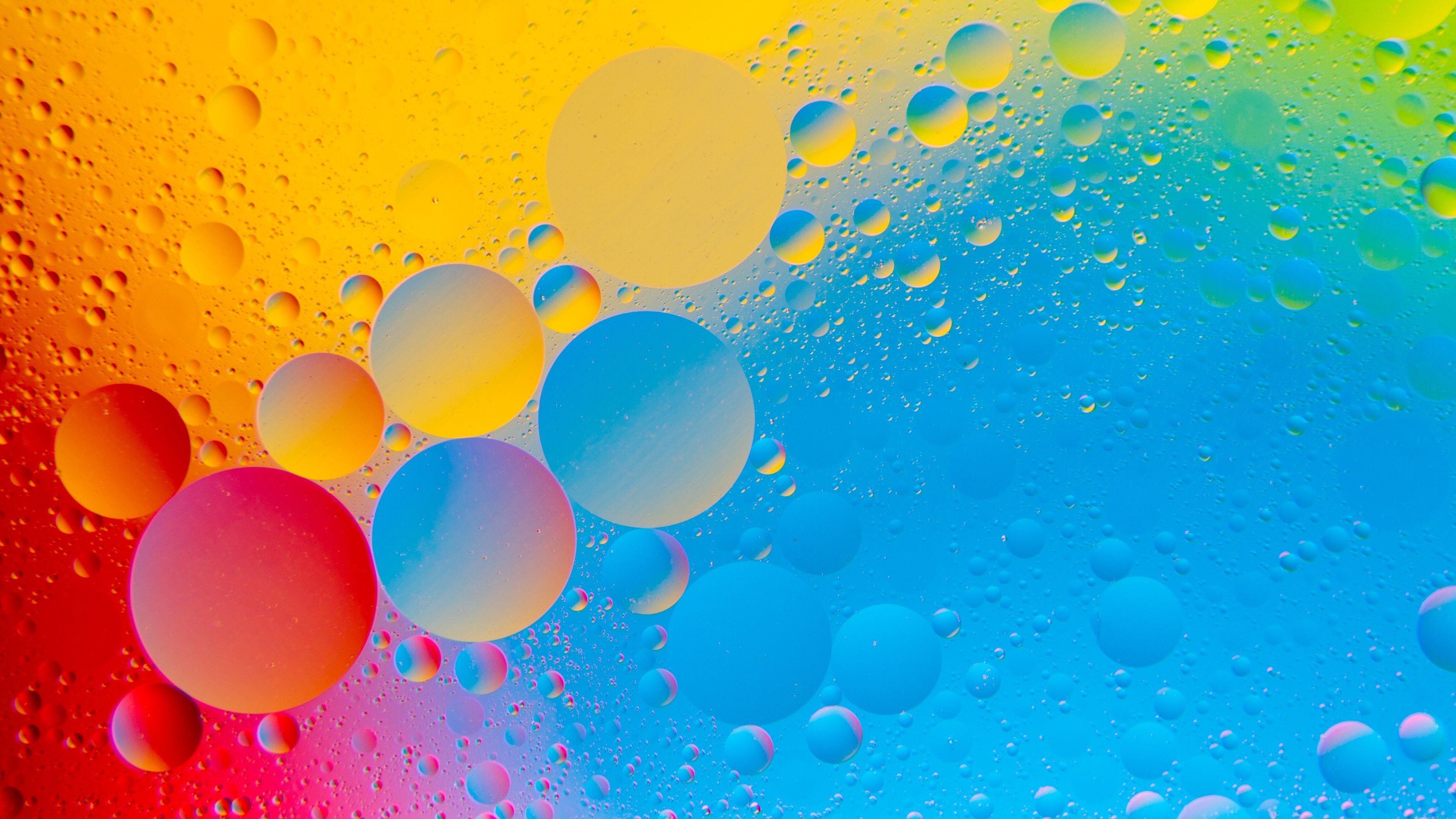 Colorful bubbles, Bubble explosion, Vivid bubble colors, Abstract bubble artwork, Bubble patterns, 3840x2160 4K Desktop