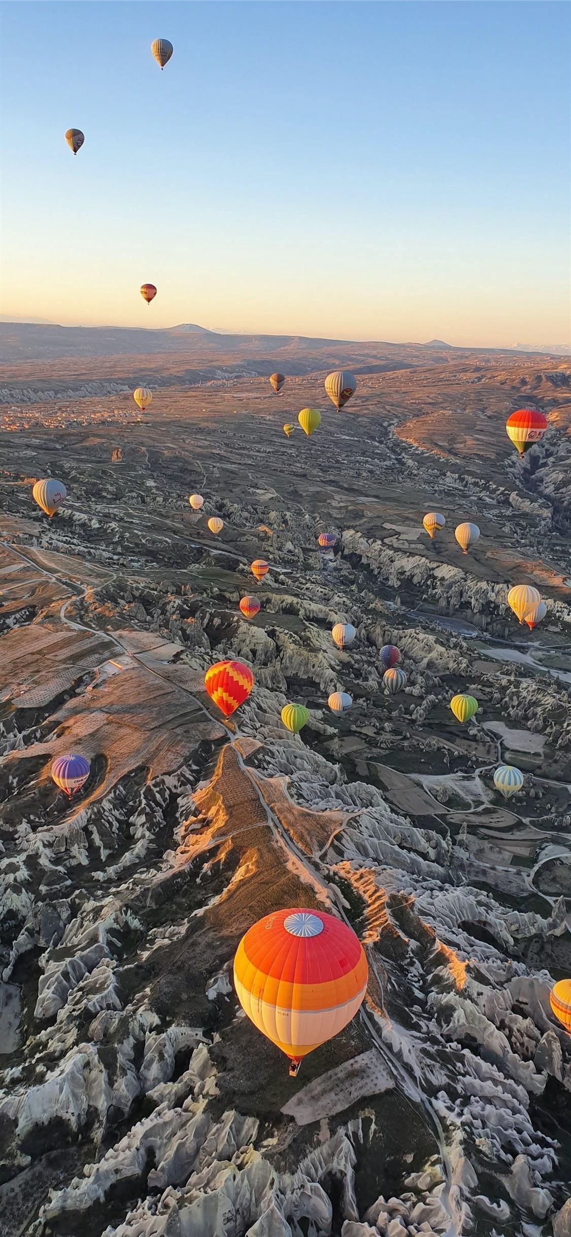 Cappadocia, Hot air balloons, Turkey, Scenic beauty, 1130x2440 HD Phone