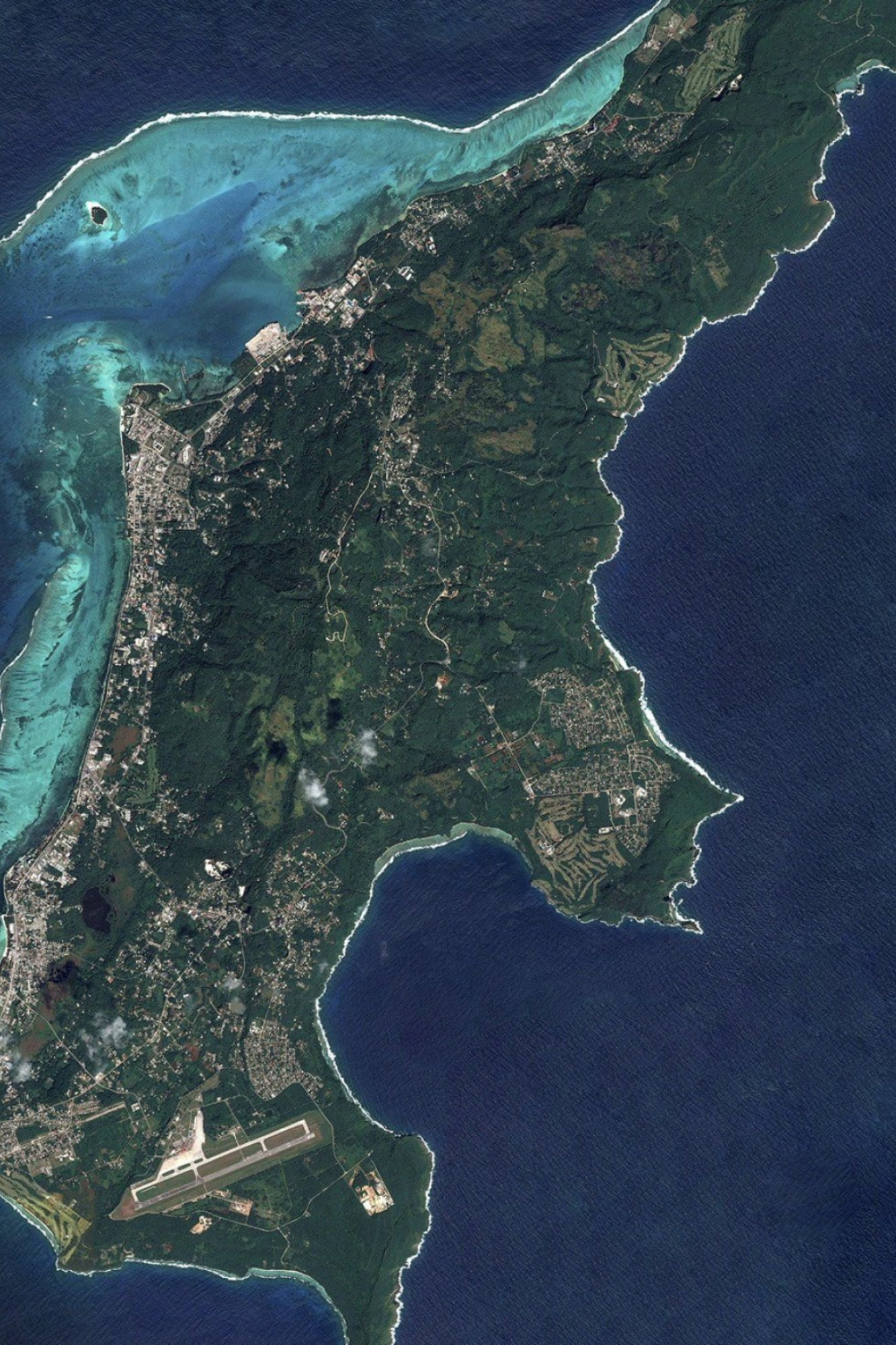 Northern Mariana Islands, Saipan Island Map, Satellite Image, Tropical Vacation Spot, 1340x2000 HD Phone