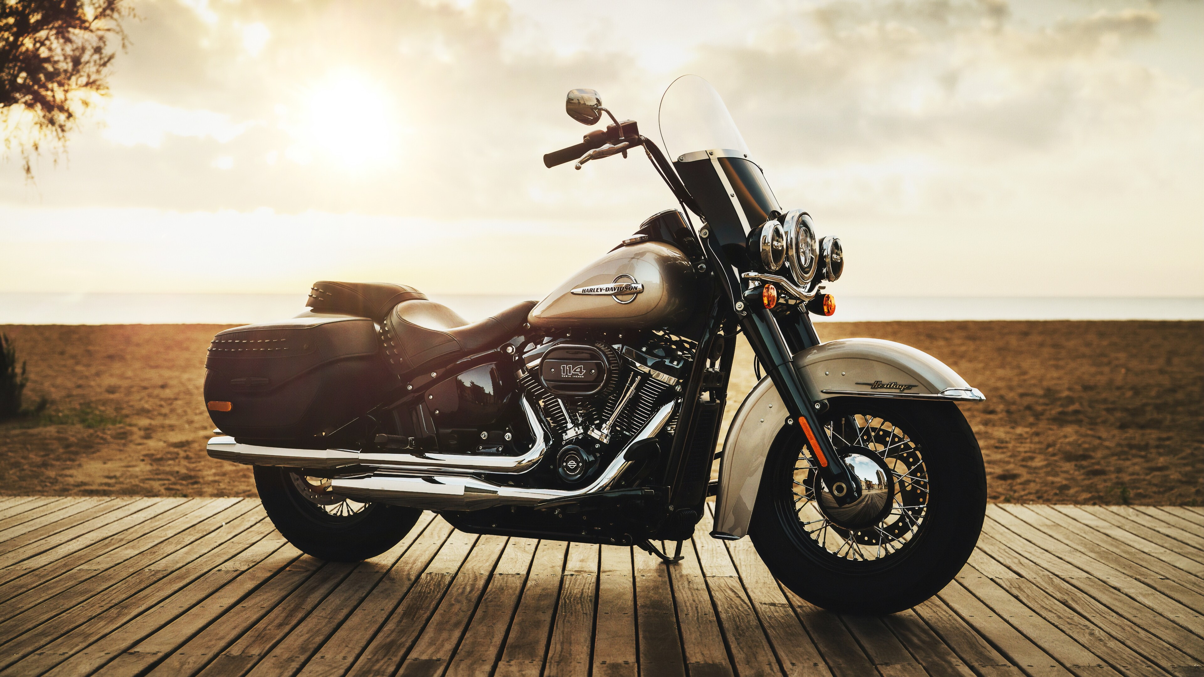 Harley-Davidson: One of two major American motorcycle manufacturers, founded in 1903. 3840x2160 4K Background.