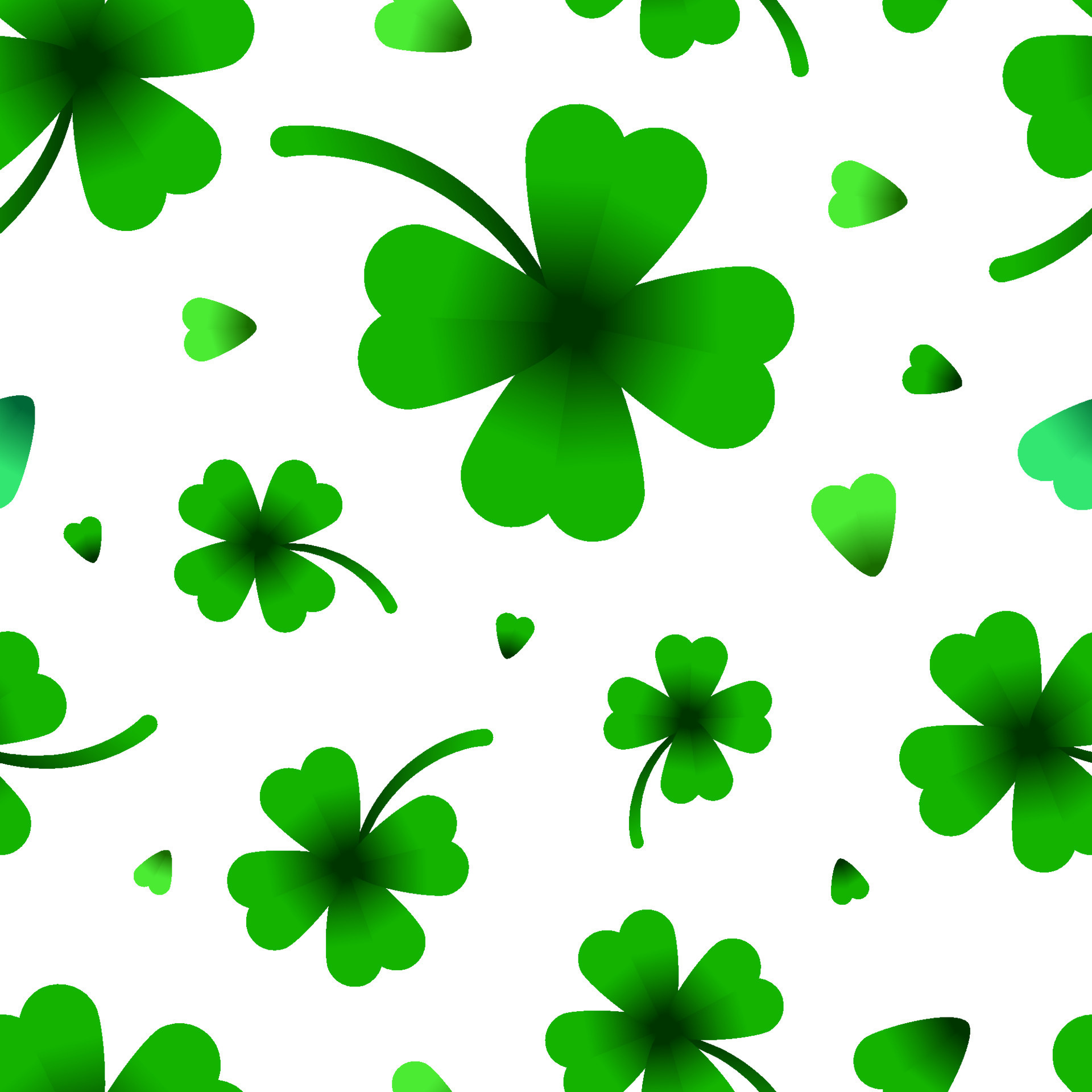 Four-leaf clover pattern, Lucky symbol, Irish beer festival, Abstract texture, 1920x1920 HD Phone