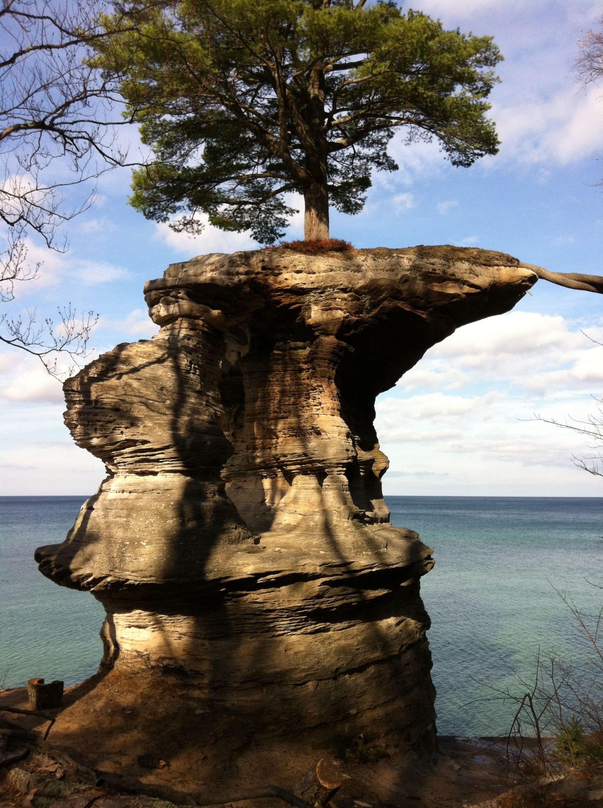 Lake Superior, Rock growth, Places to go, Love, 1940x2600 HD Handy