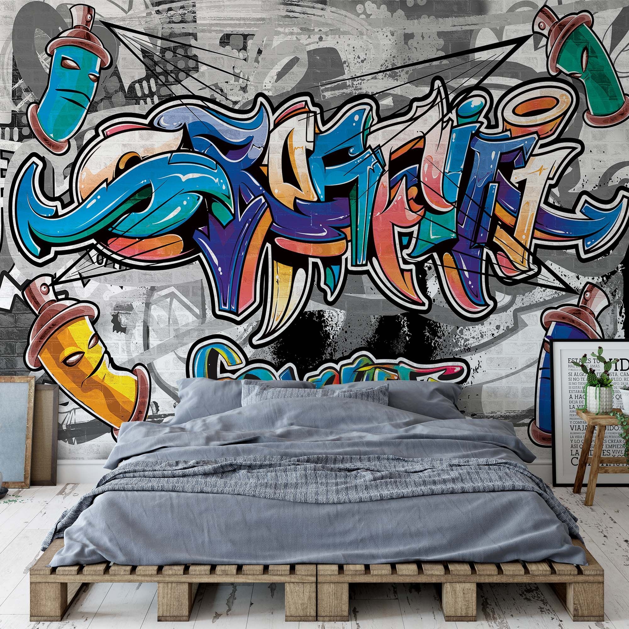 Street art, Graffiti wallpaper, Urban mural, Large wall painting, 2000x2000 HD Phone