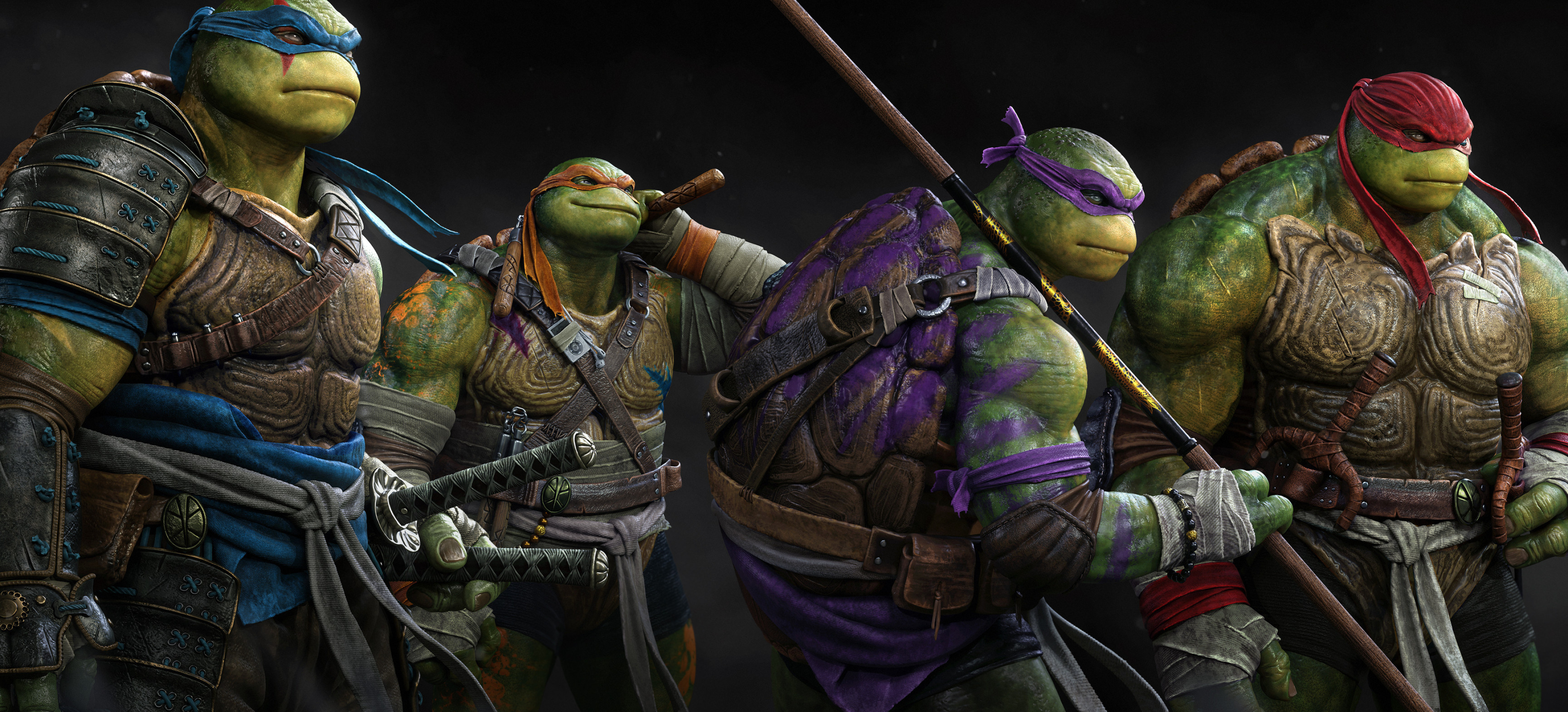 Teenage Mutant Ninja Turtles, HD wallpaper background, 3840x1750 Dual Screen Desktop
