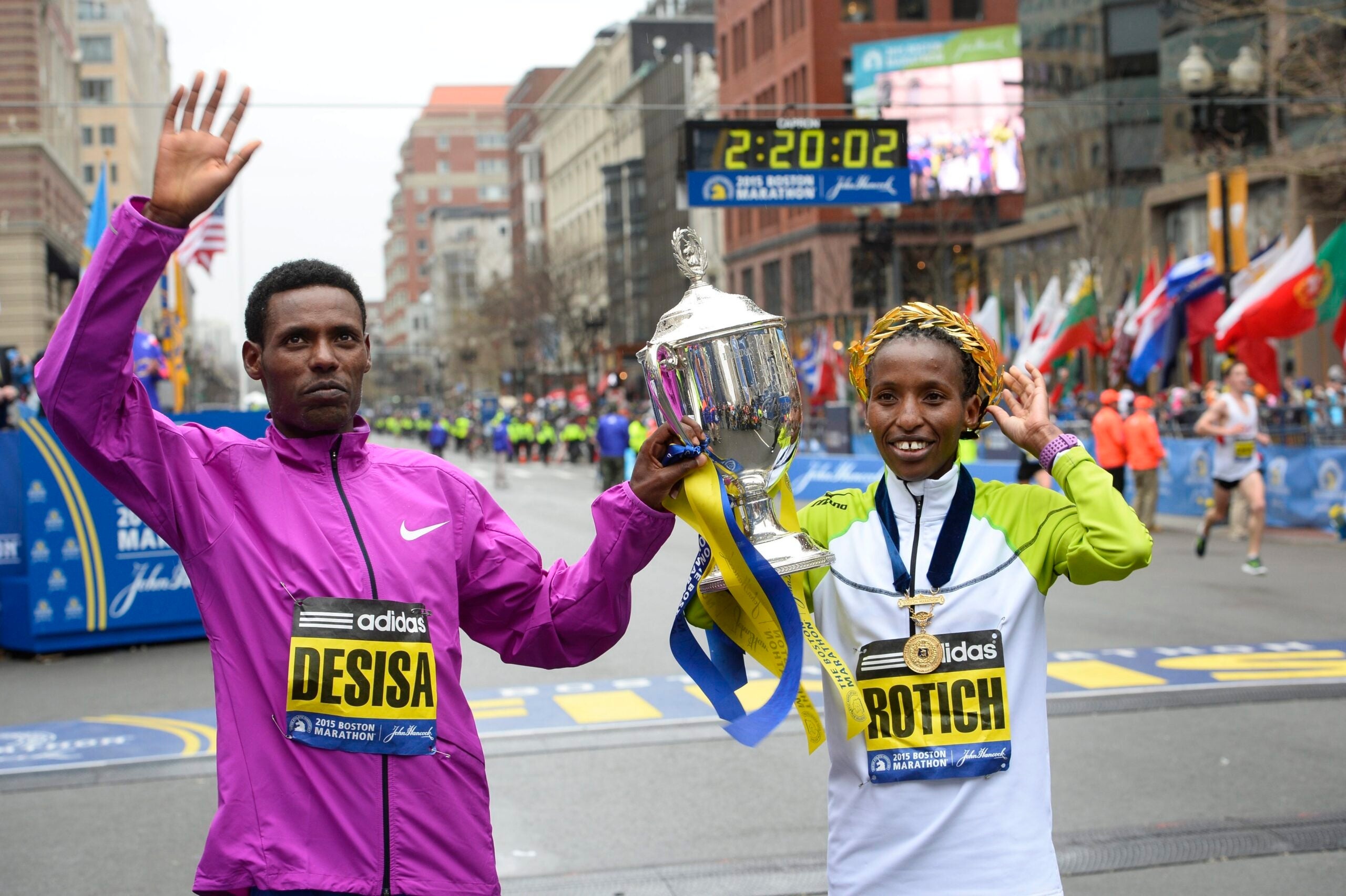 Lelisa Desisa, Boston Marathon, Wins again, Caroline Rotich, 2560x1710 HD Desktop