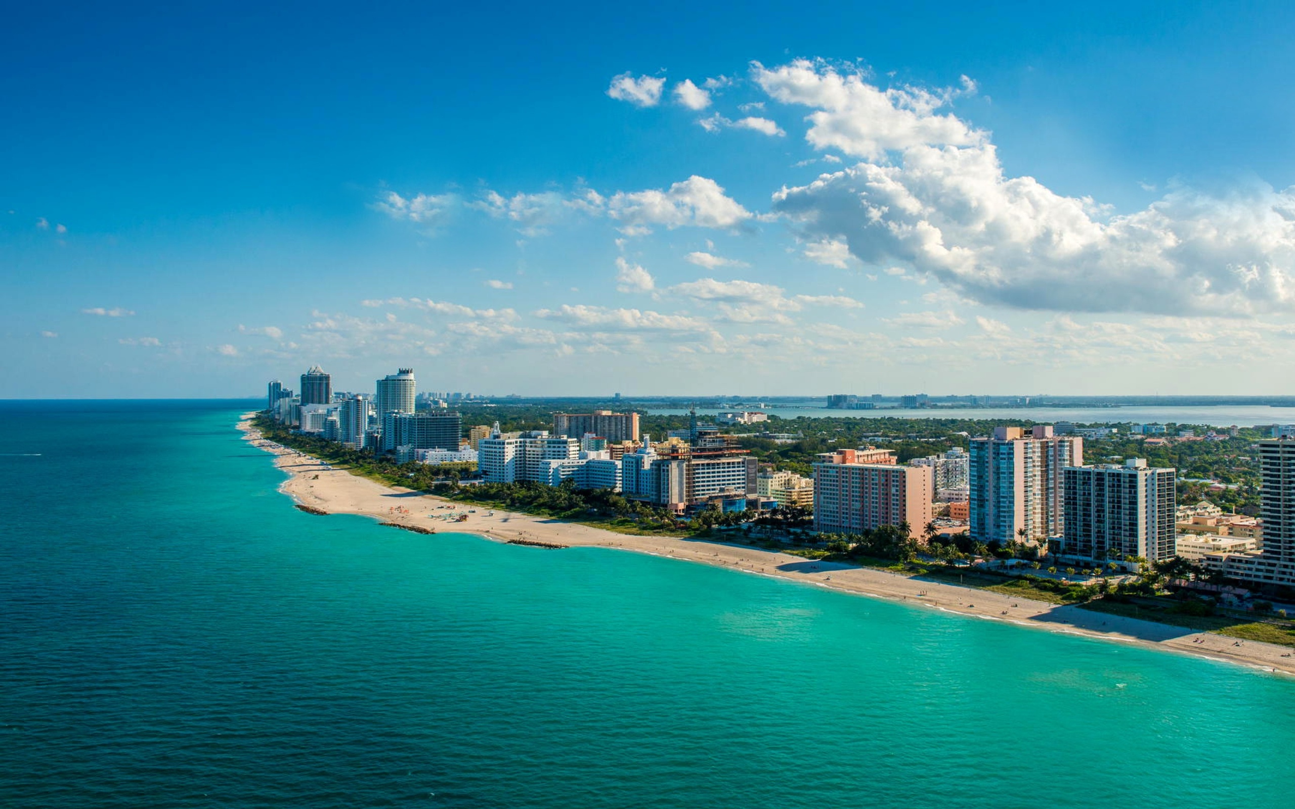Miami travels, South Beach, Wide view, Coastal beauty, 2560x1600 HD Desktop