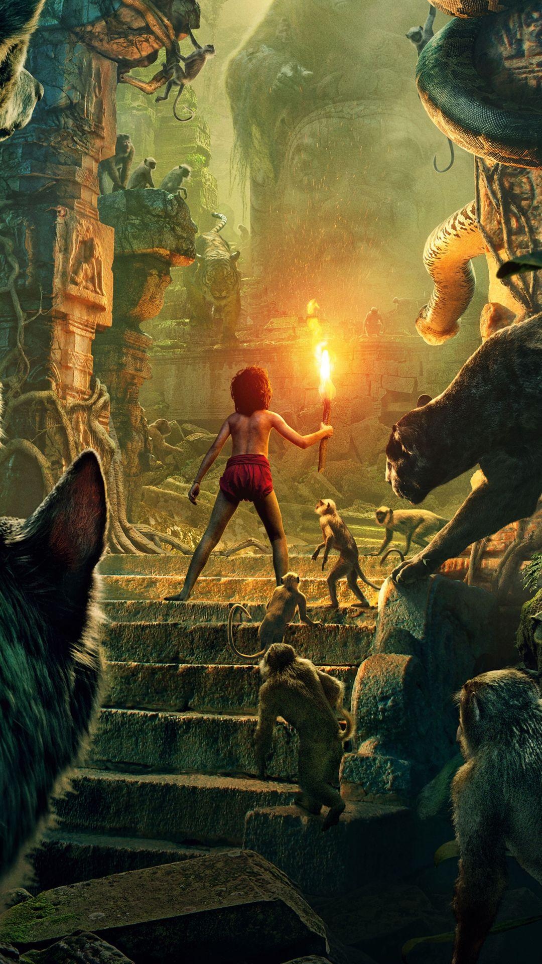 The Jungle Book movie, Jungle-inspired wallpapers, Nature's wonders, Captivating visuals, 1080x1920 Full HD Handy