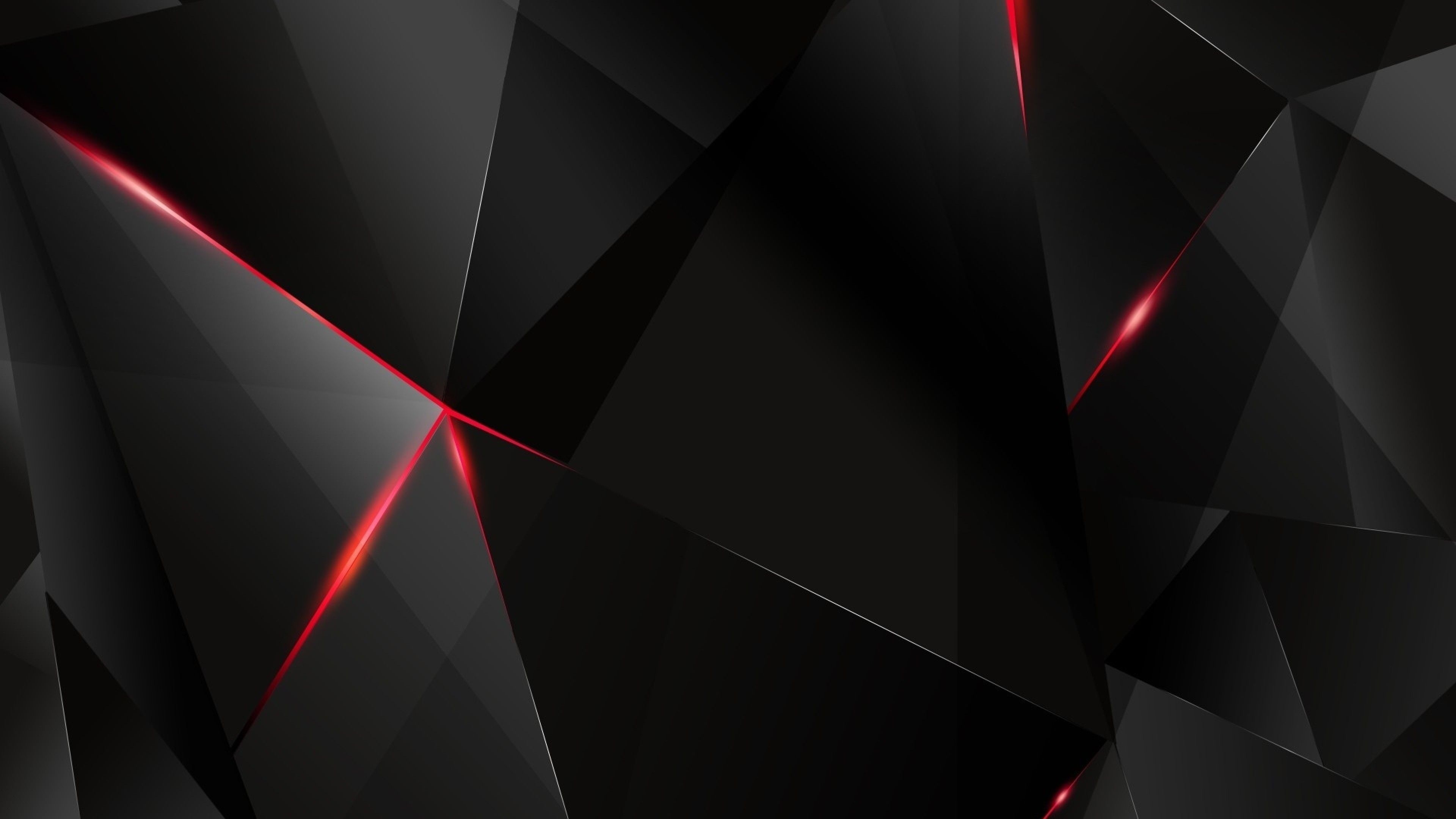 Backdrop: Complementary angles, Intersecting line segments, Dark, Triangles, Red lines. 3840x2160 4K Wallpaper.